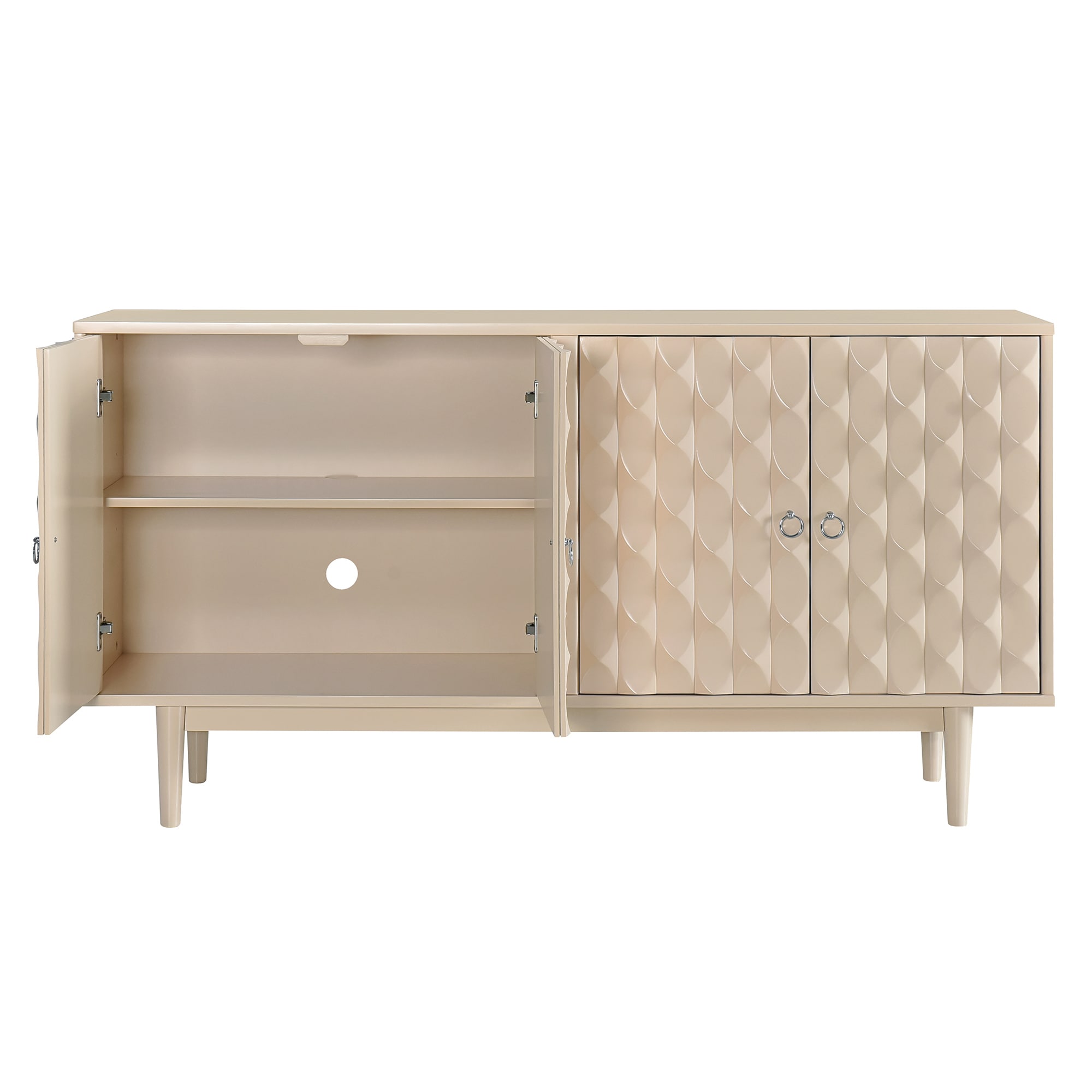 SINOFURN SYA330169BG Contemporary/Modern Almond Reclaimed wood Sideboard