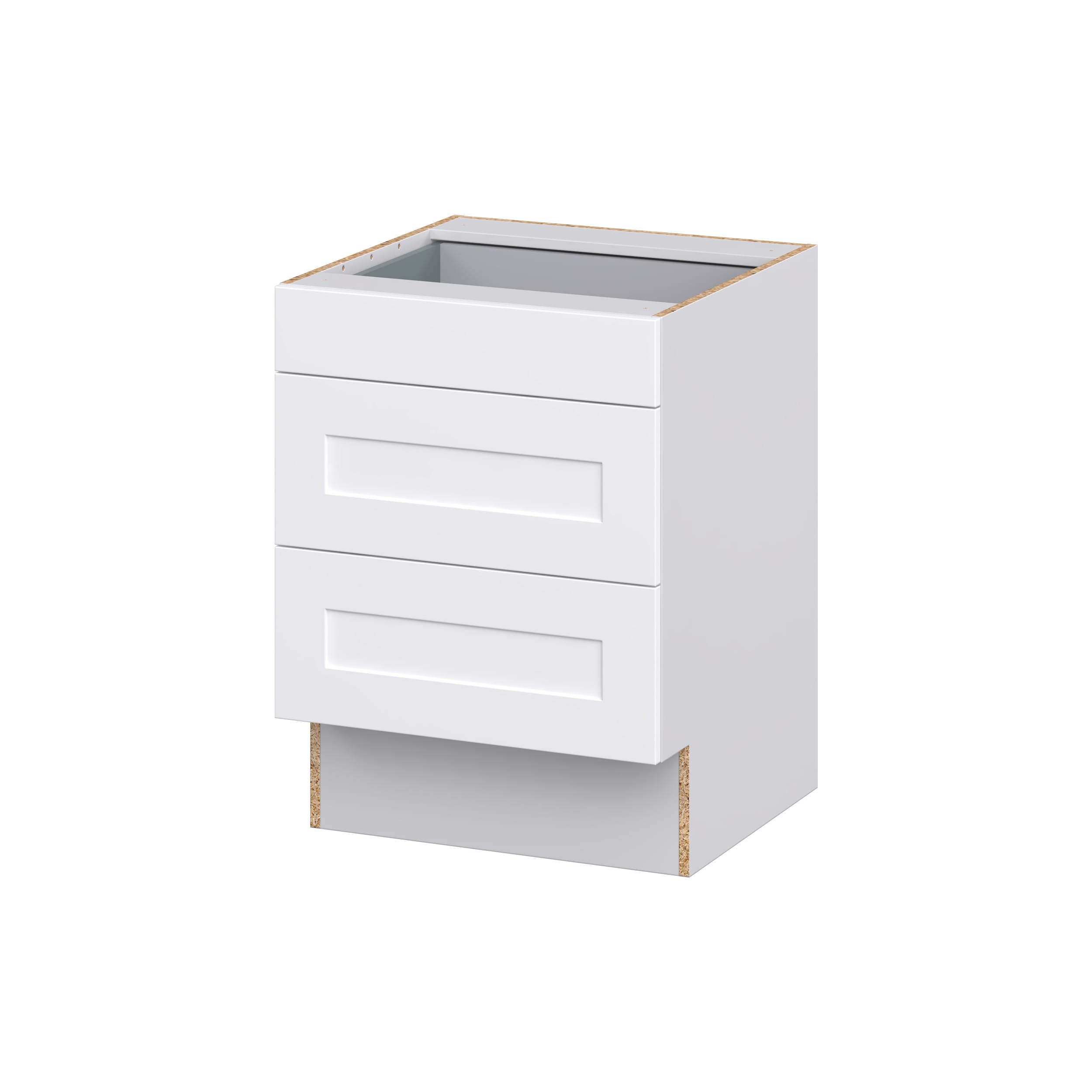 Hugo&Borg DSB3D24ADA-JO 24-in W x 32.5-in H x 24-in D Warm White 3 -Drawers Drawer Base Fully assembled Cabinet (Recessed Panel Shaker)