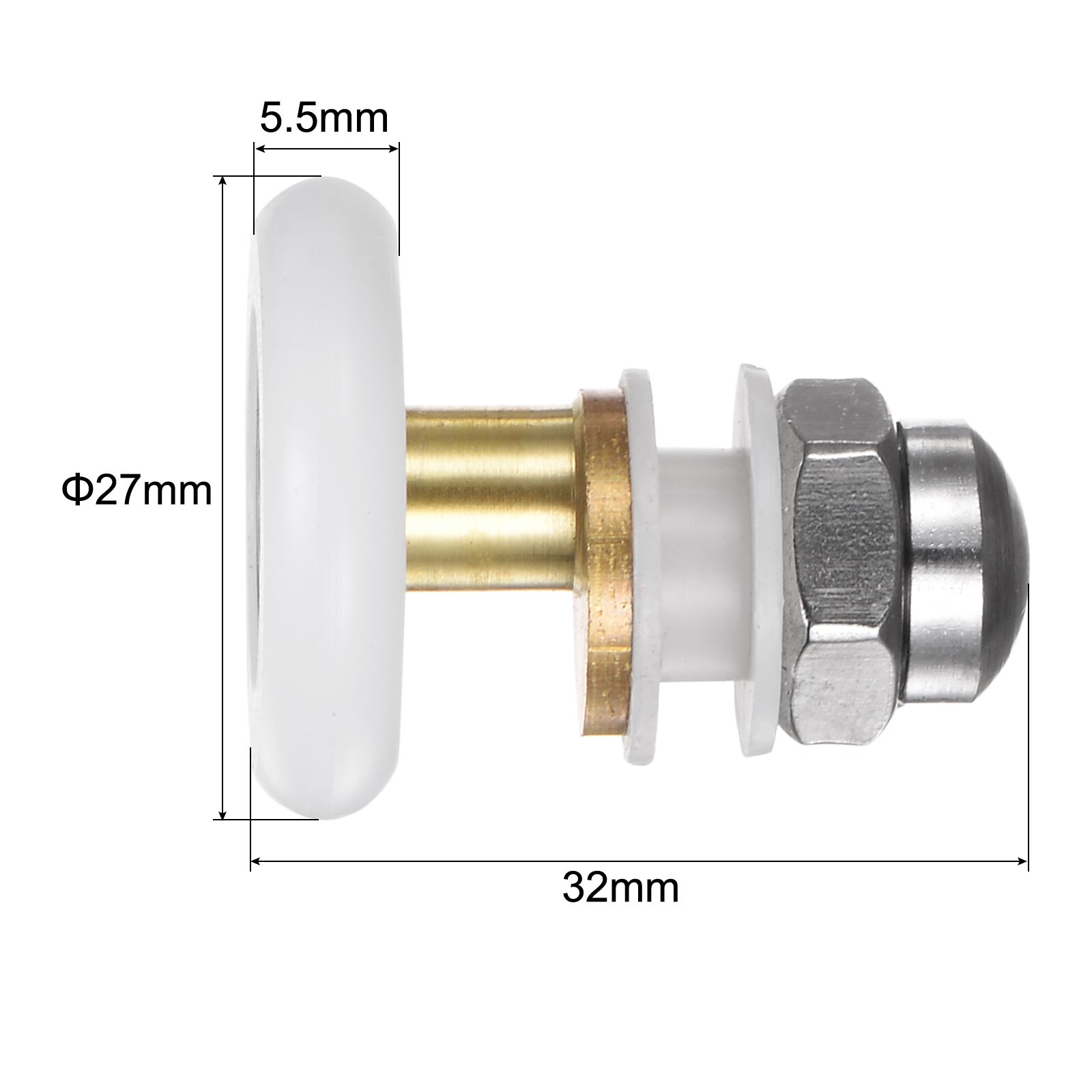 Unique Bargains S25093000UX9317 Tub-Shower-Door-Roller-Ass - View #2