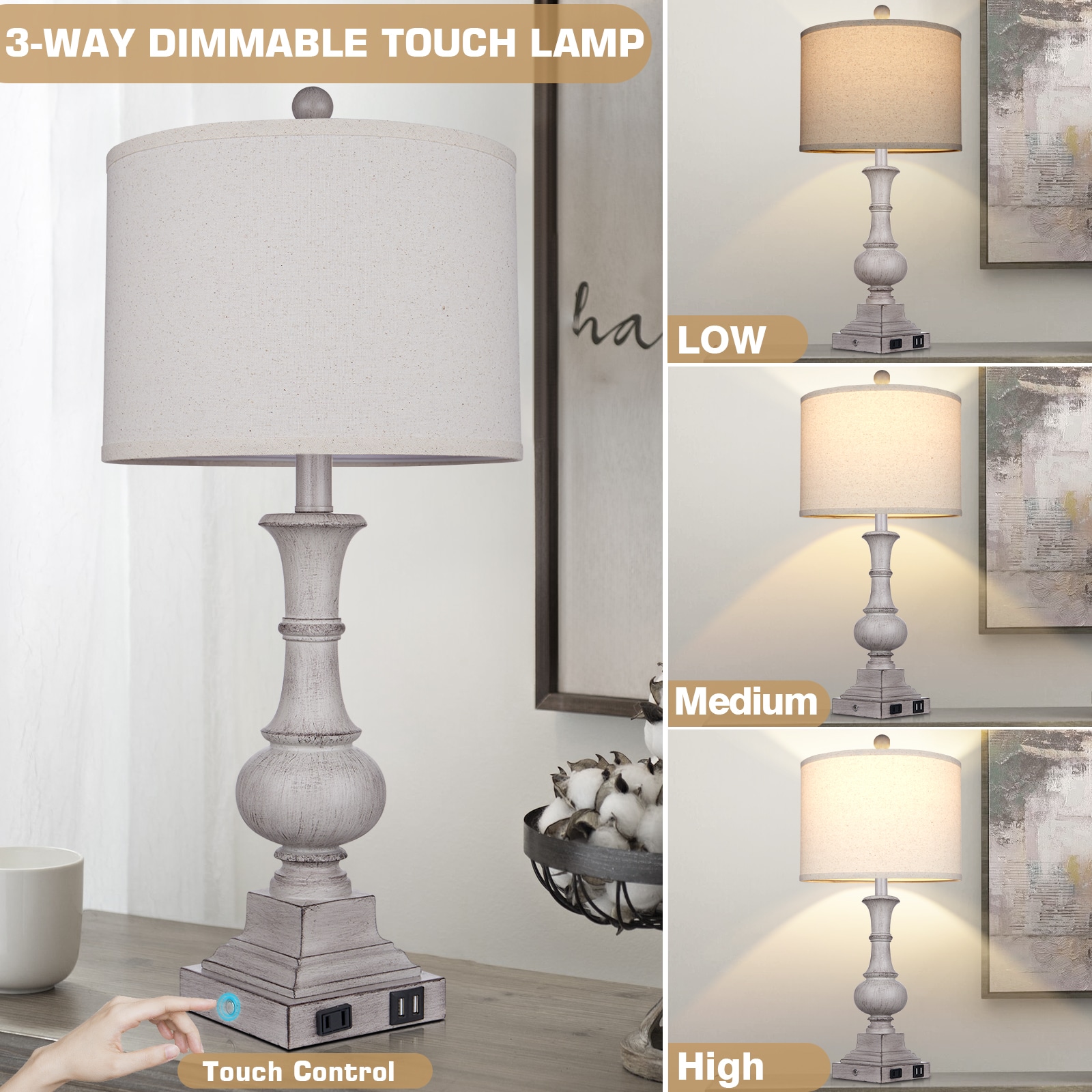 UrFurnishings TD-217 Table-Lamps - View #8