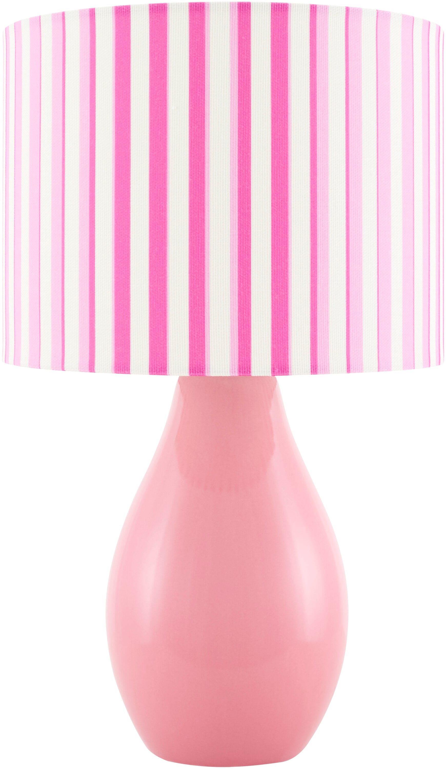Livabliss Melbu 15-in Pink On/Off switch Table Lamp with Linen Shade