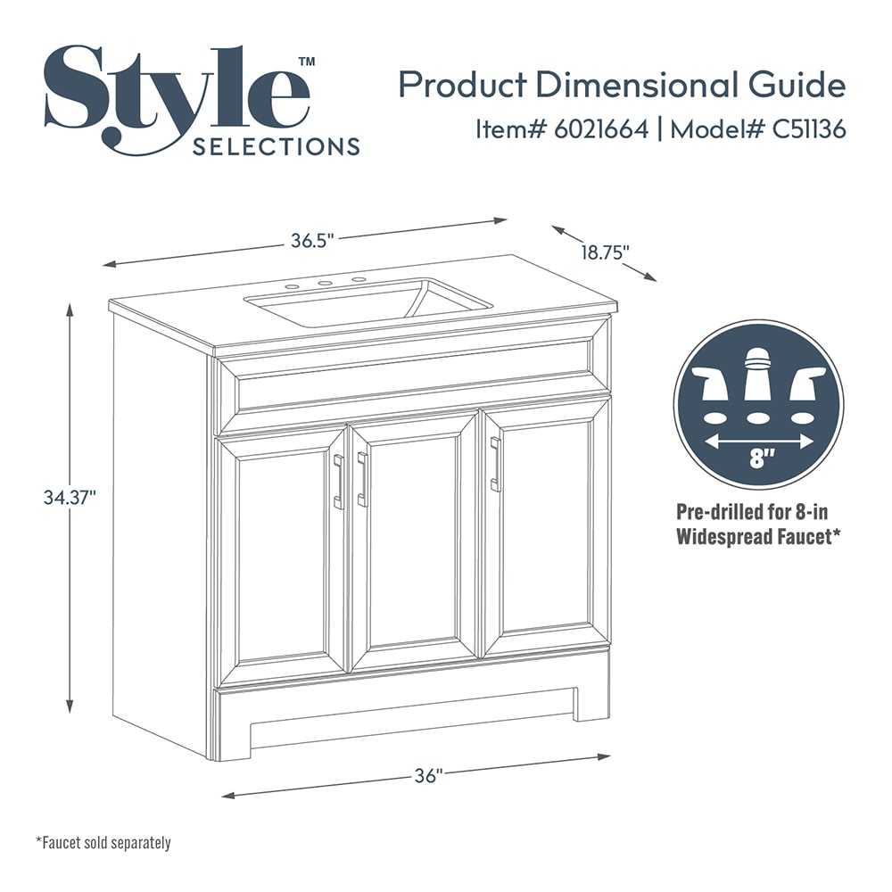 Style Selections C51136 Bath-Vanity-Combo - View #6