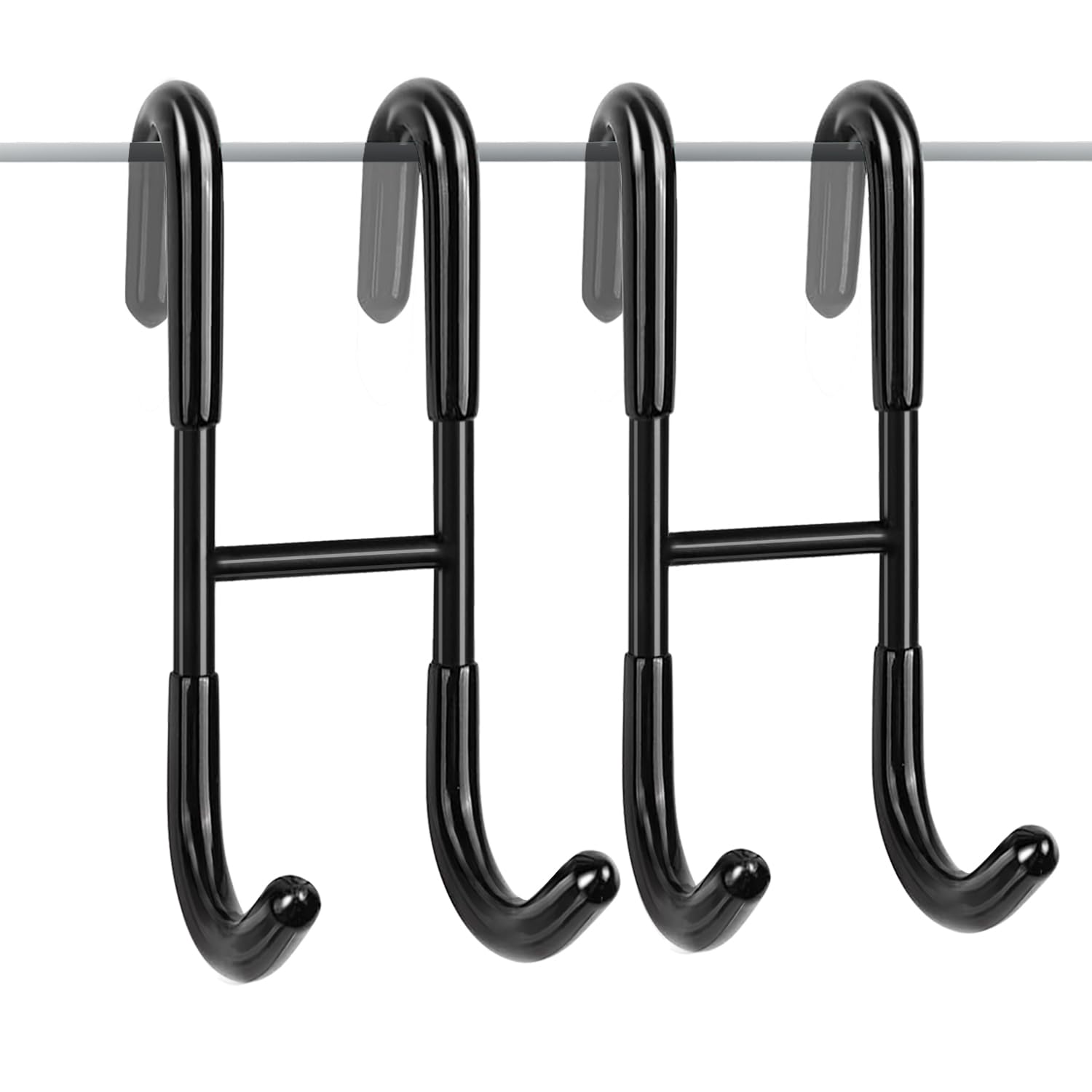 Aoibox  Over Shower Door Hooks for Towels in Rustproof Stainless Steel with Rubber Protection for Frameless Doors