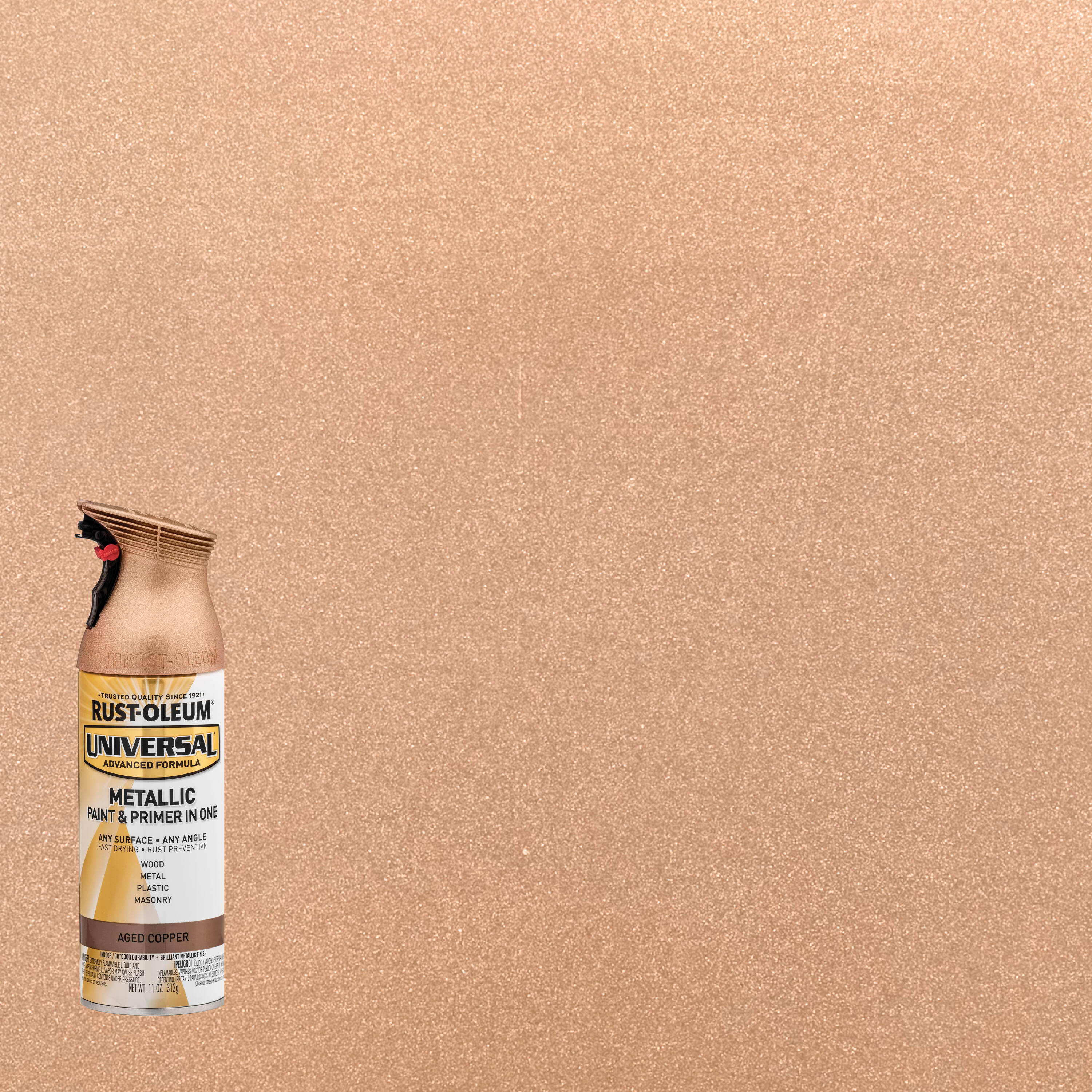 Rust-Oleum Universal Gloss Aged Copper Metallic Spray paint and primer in one ( NET WT. 11-oz )