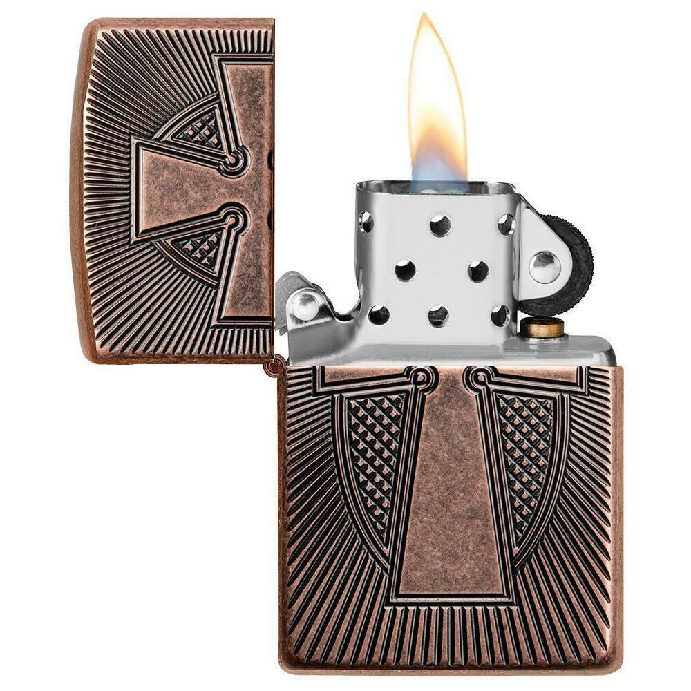 49158 Zippo Armor Deep Carve Cross Design Pocket Lighter at Lowes.com