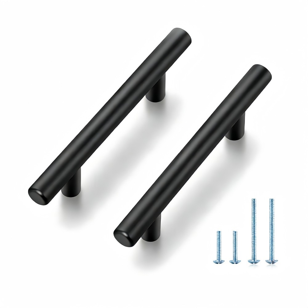 Numhew 3in Hole Center 5in Length 30-Pack Matte Black Cabinet Pulls