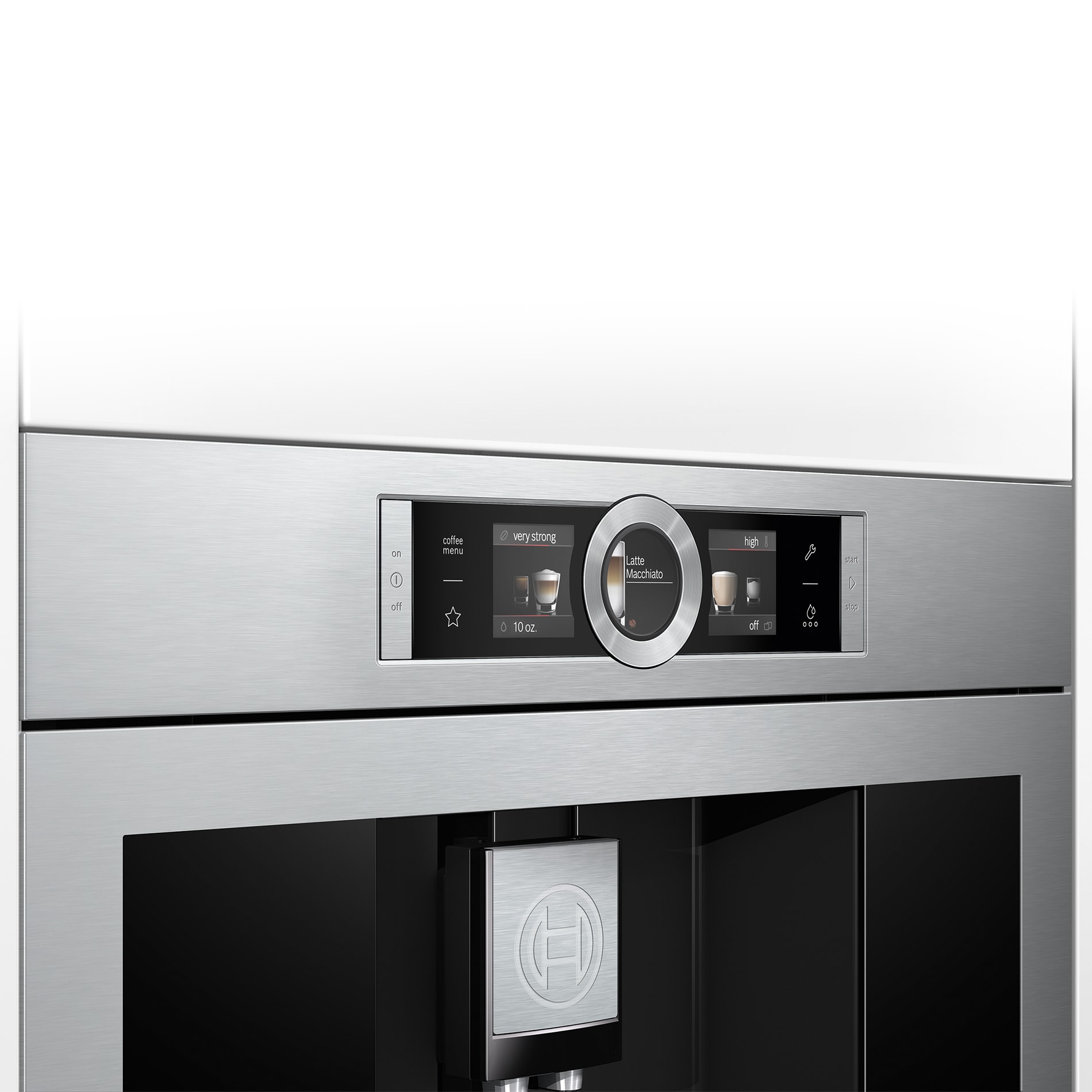  Bosch BCM8450UC - Cafetera automática integrada de 24 pulgadas  de ancho con conexión a casa, acero inoxidable : Hogar y Cocina