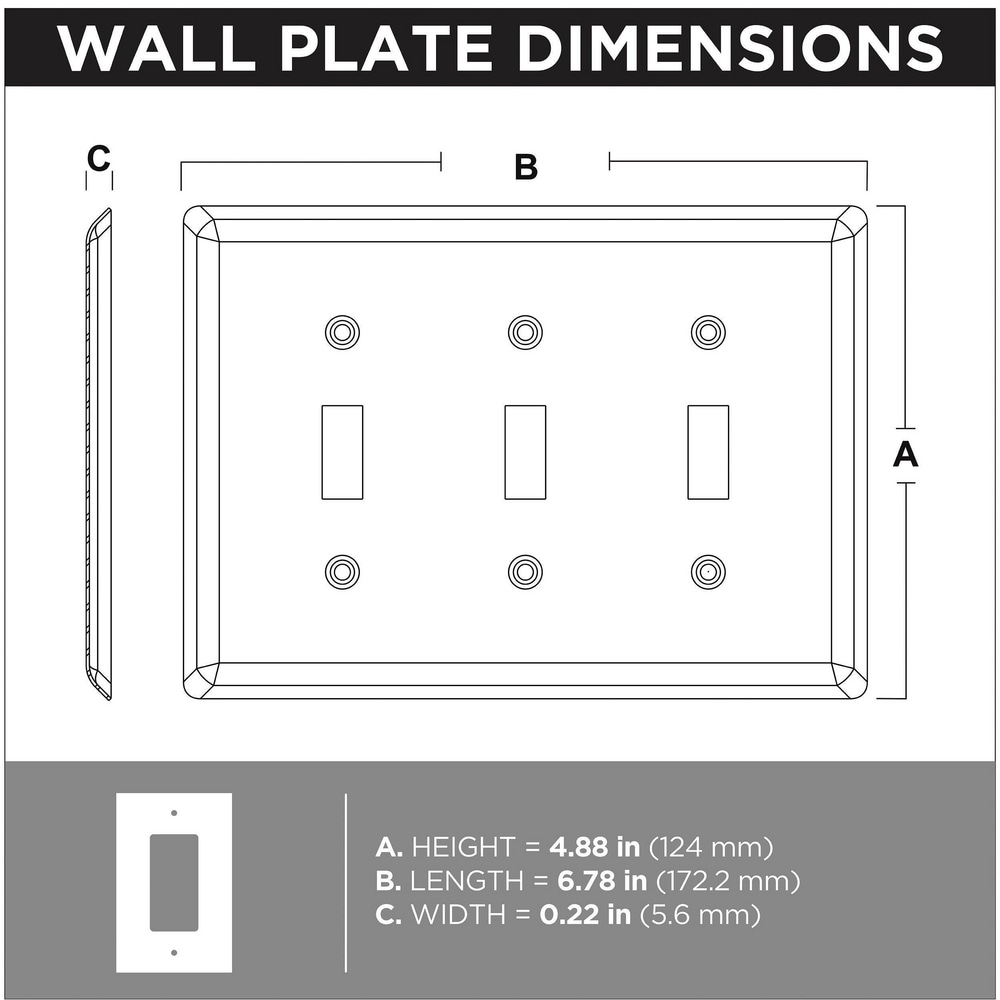 allen + roth W45072-SN-CP Electrical-Wall-Plates - View #9