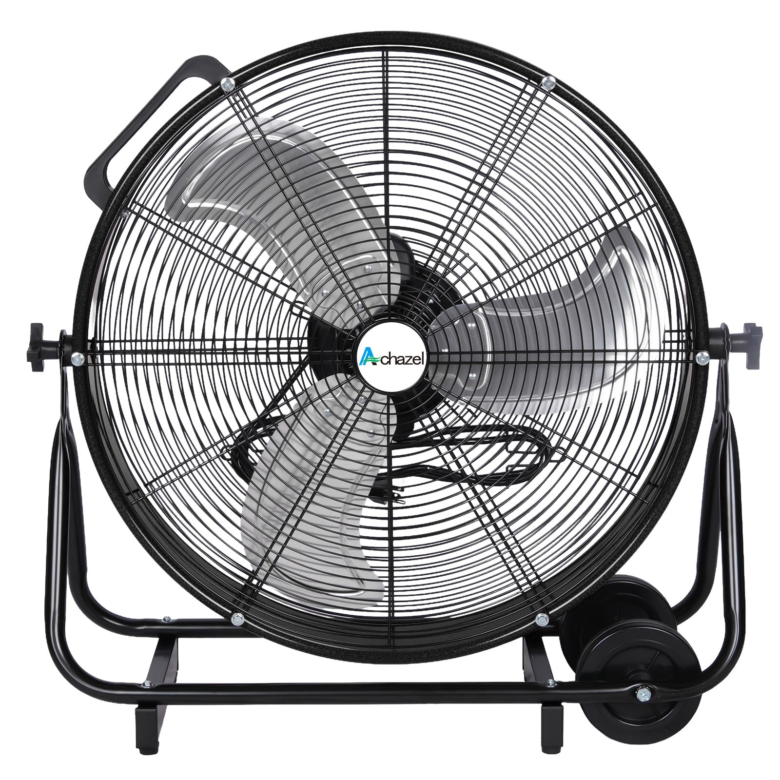Achazel  24-in 120-Volt 3-Speed High Velocity Indoor Black Industrial Fan