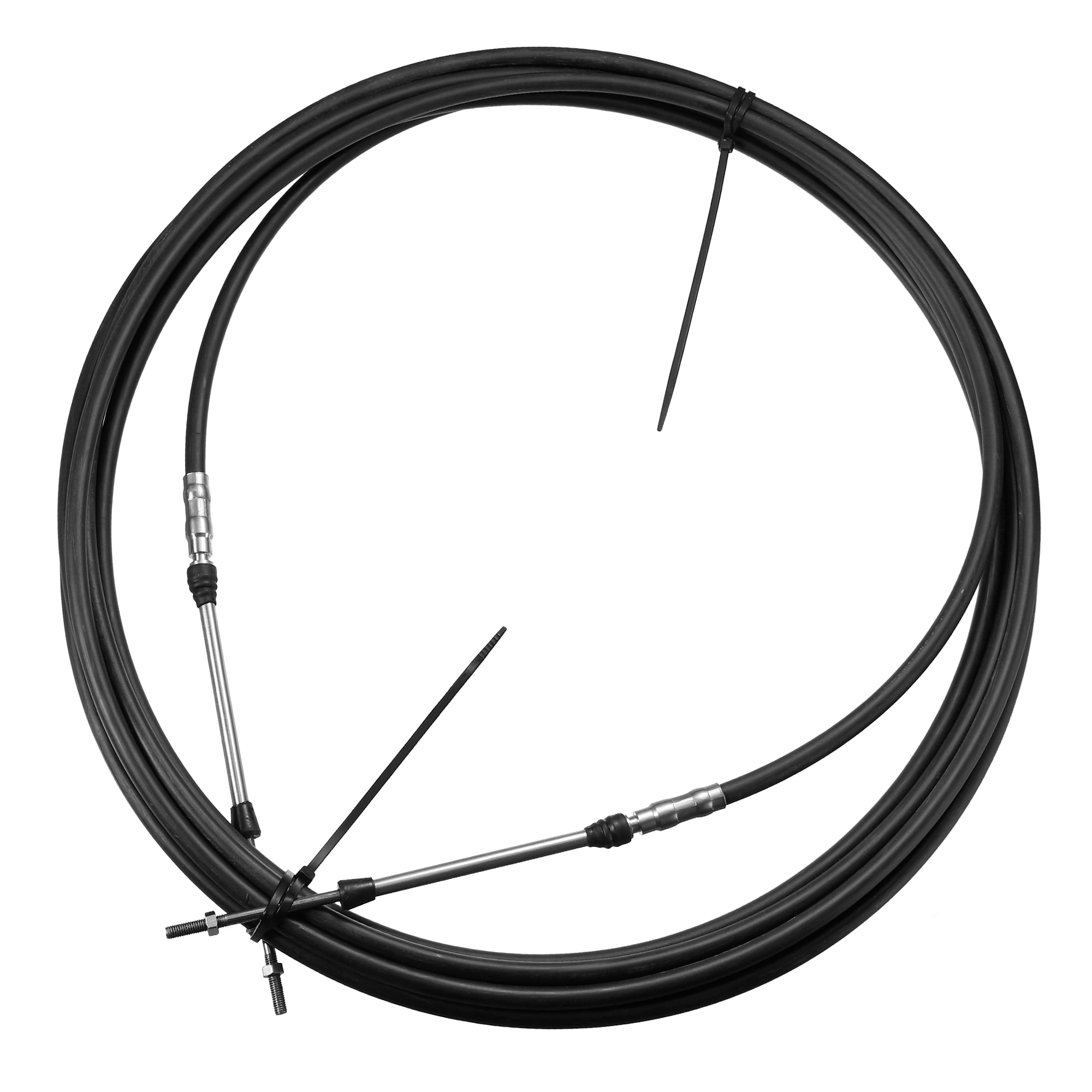 Unique Bargains 1pc 24ft 7 Meter 276 Inch Marine Type 3300 / 33C Throttle Shift Remote Control Box Cable for Yamaha Outboard Engine Boat Motor Steering System Black #S25122900UX3845