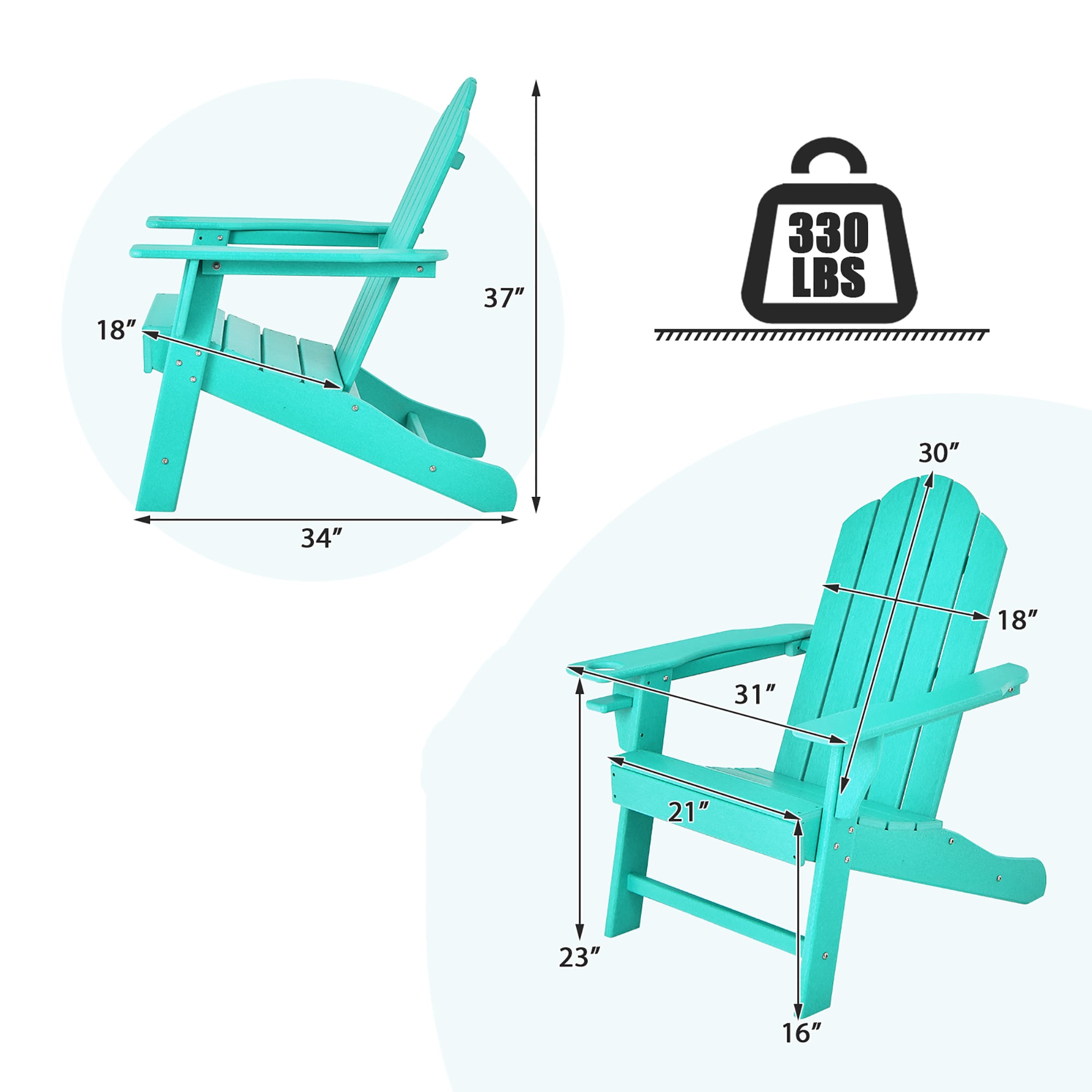Costway NP10292TU Patio-Chairs - View #5