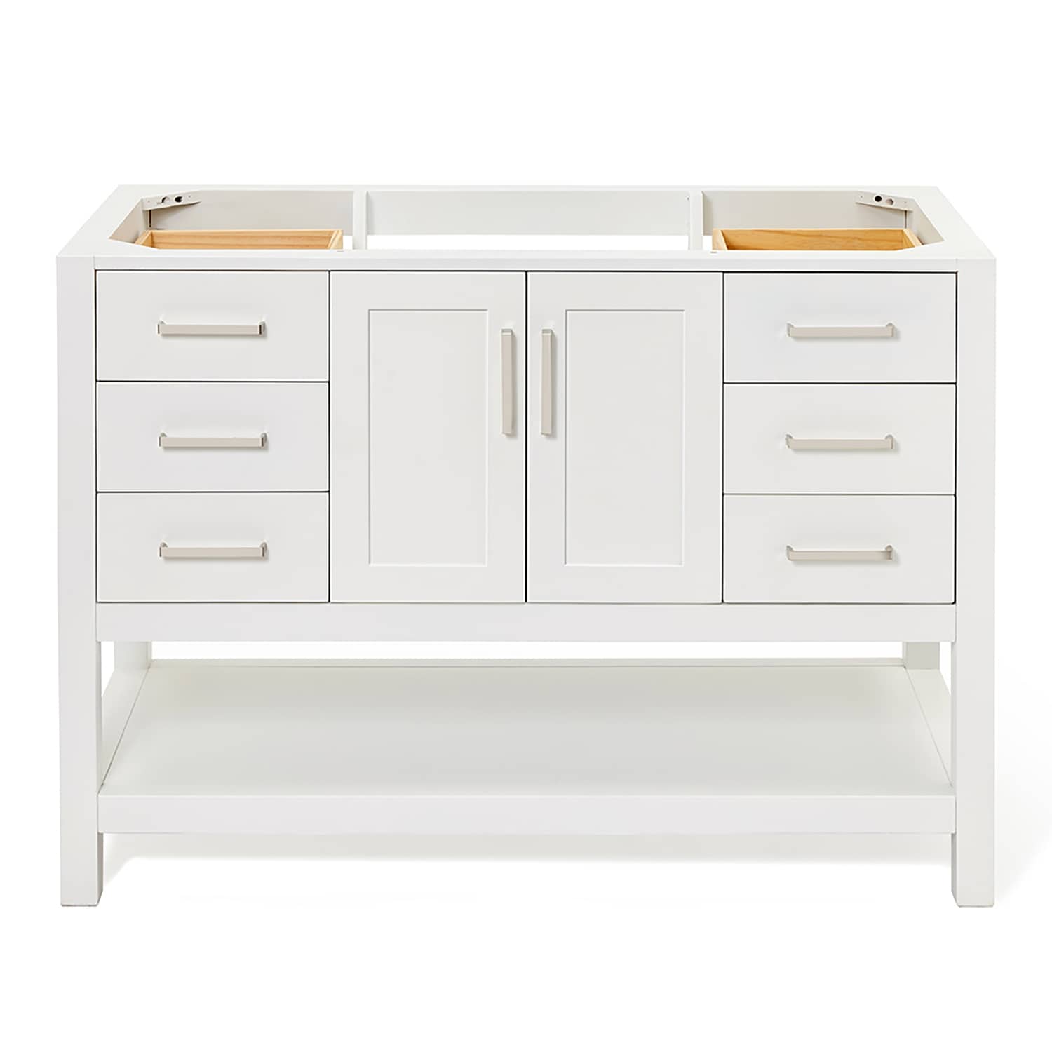 48'' White Solid Wood Single Bathroom Vanity Base