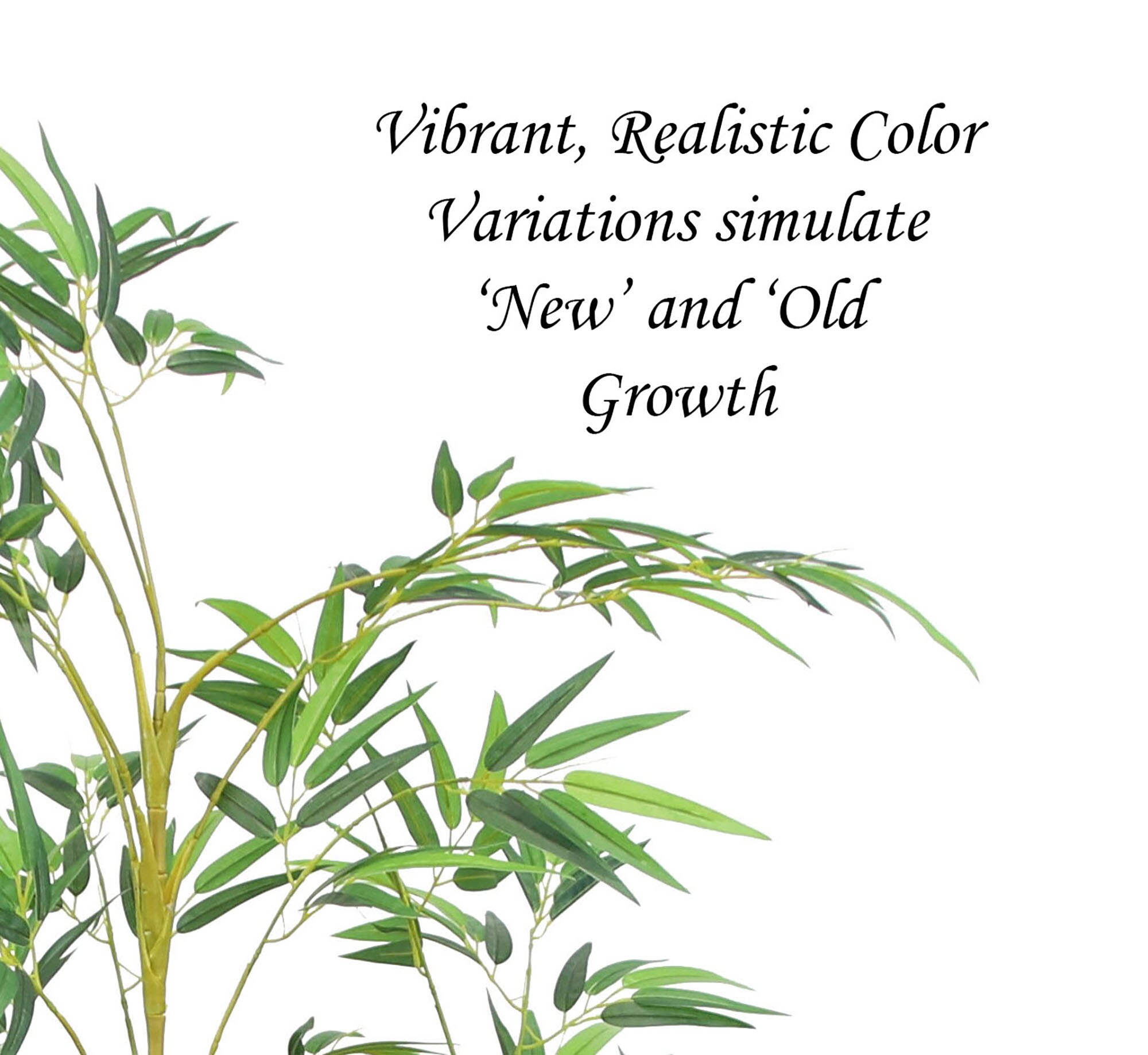 60" Real Touch Green Bamboo Tree in Black Matte Planter Pot