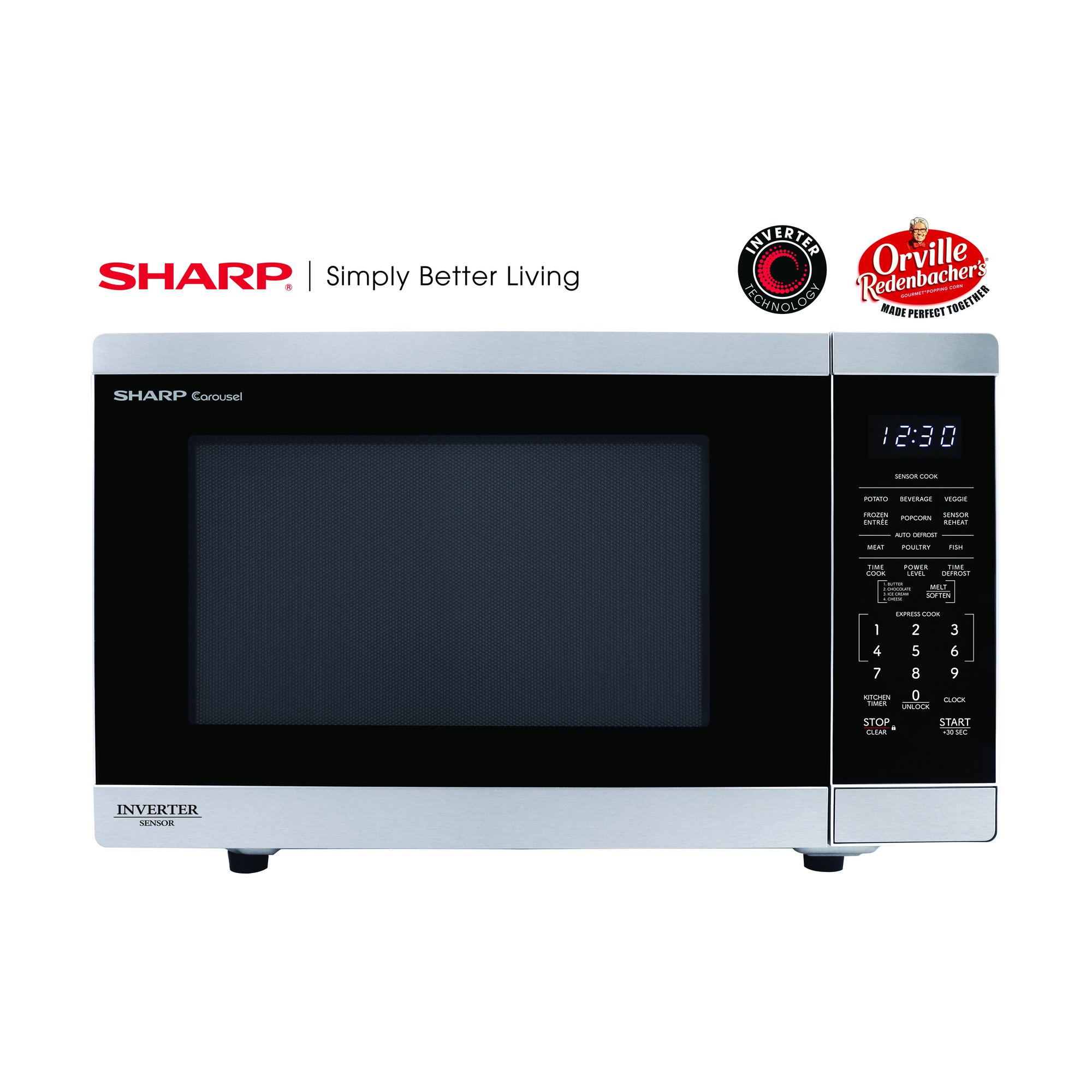 Sharp 1.4 CF Countertop Microwave Oven Orville Redenbacher's Certified #074000622654