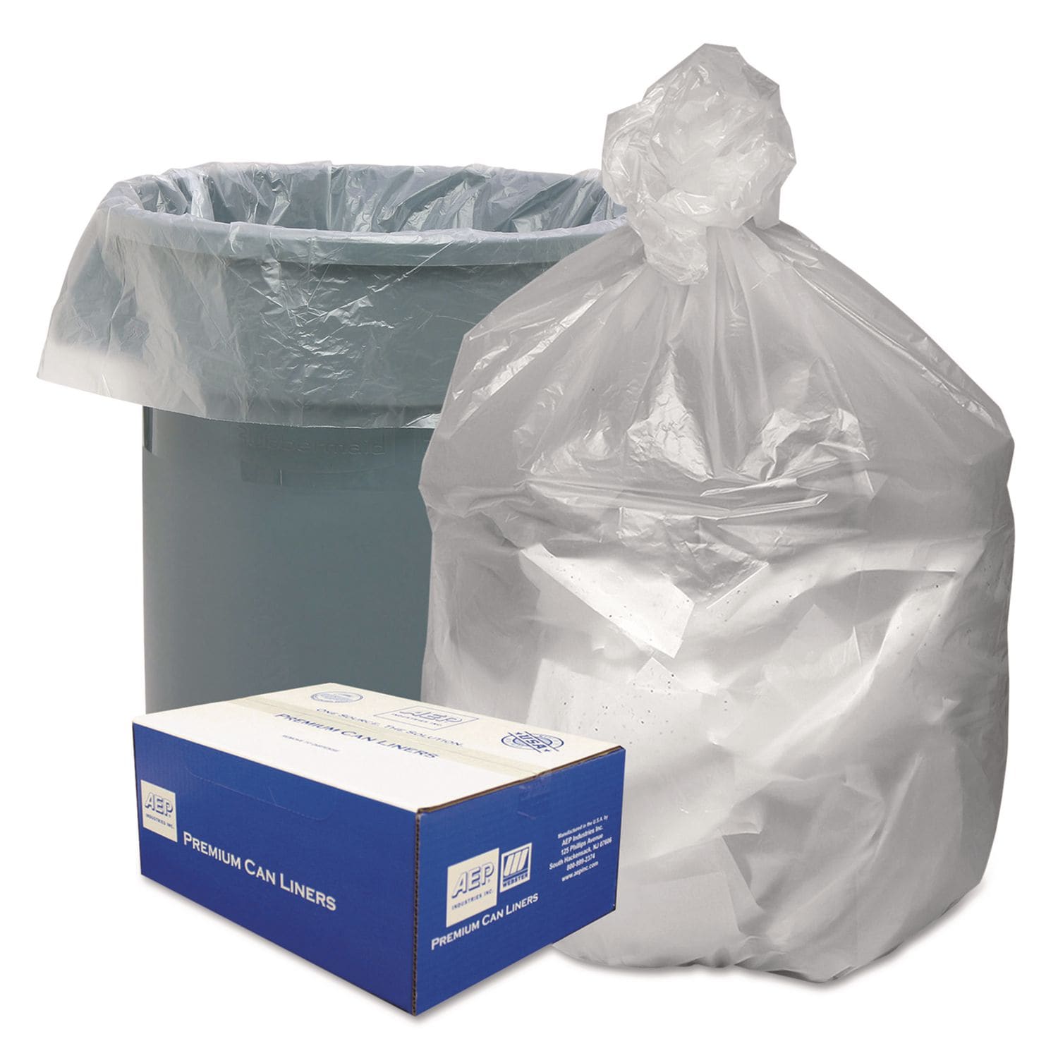 Good 'n Tuff Waste Can Liners 45 gal 10 mic 40 in x 46 in Natural 25 Bags/Roll 10 Rolls/Carton