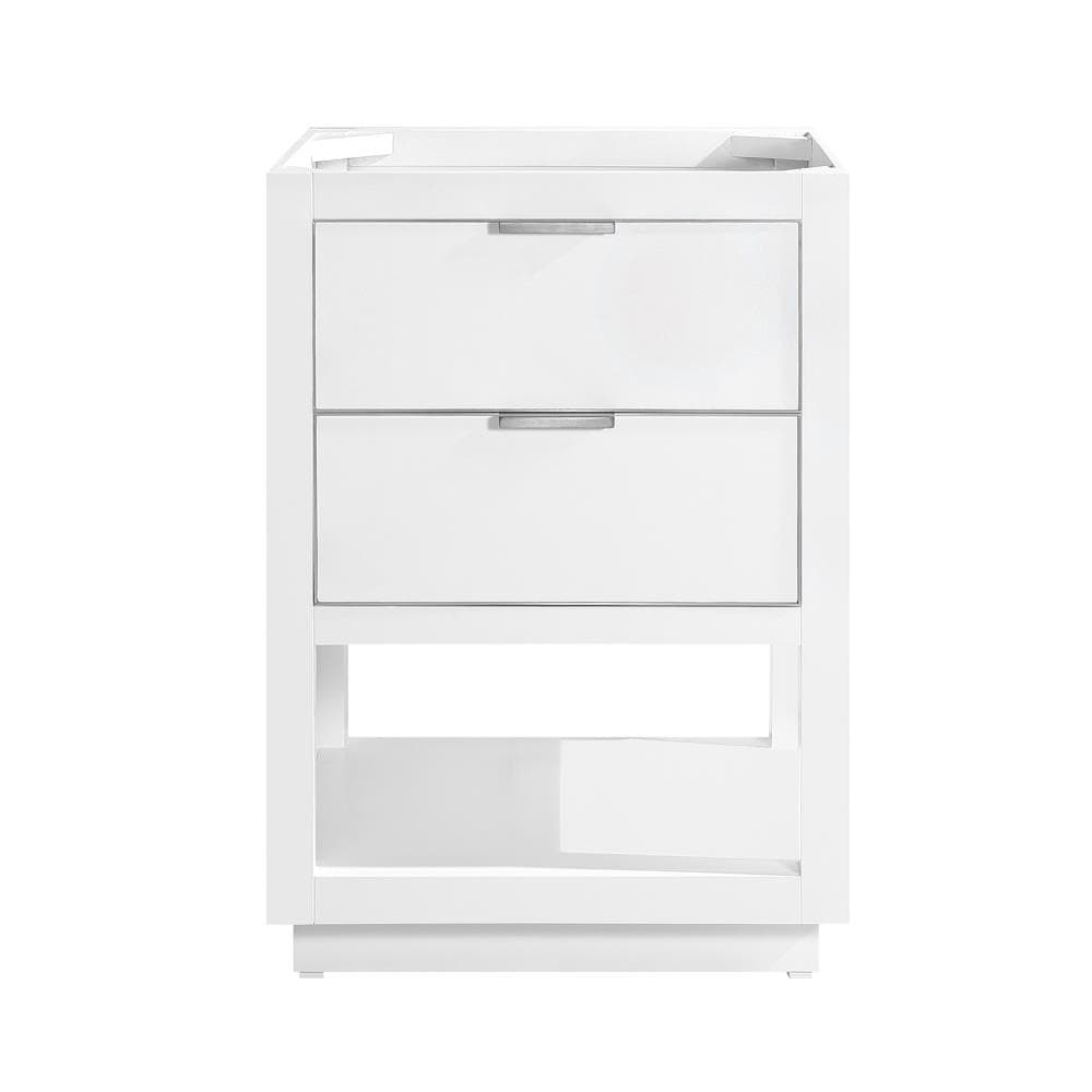 Avanity ALLIE-V24-WTS Allie 24-Inches White Bathroom Vanity Base Cabinet without Top