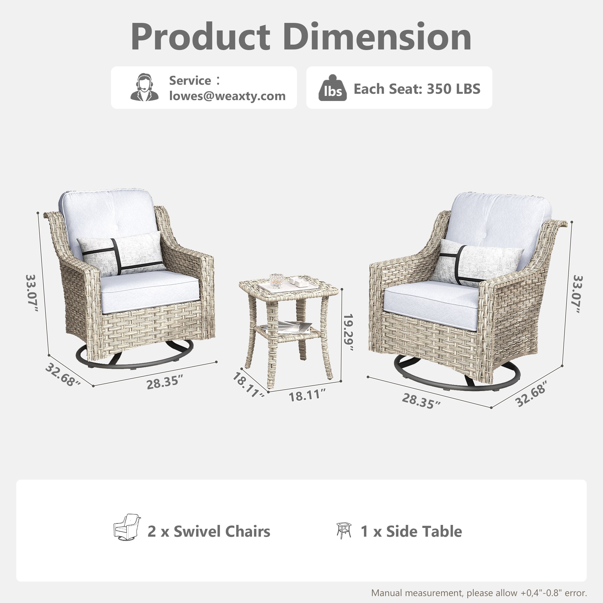 weaxty HMBPADYZ400S3 Patio-Chairs - View #7