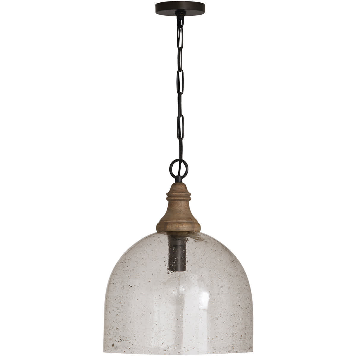 Spark & Spruce Spark and Spruce 20763-GWCS Chandler 1 Light 15 inch Grey Wash and Dark Pewter Pendant Ceiling Light