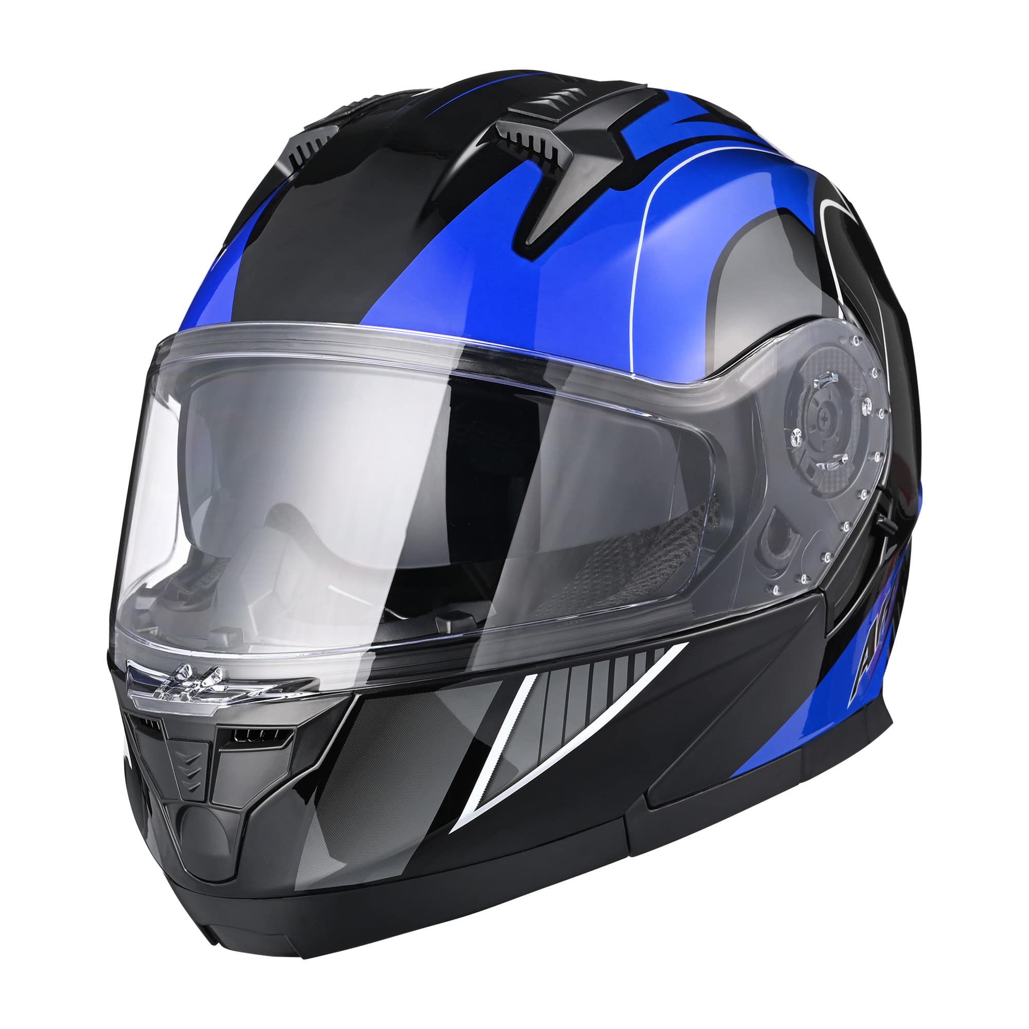 Yescom 33HEL003-162S-03-LO AHR RUN M3 Modular Flip Up Helmet Full Face Dual Visor DOT Motorcycle Bike S
