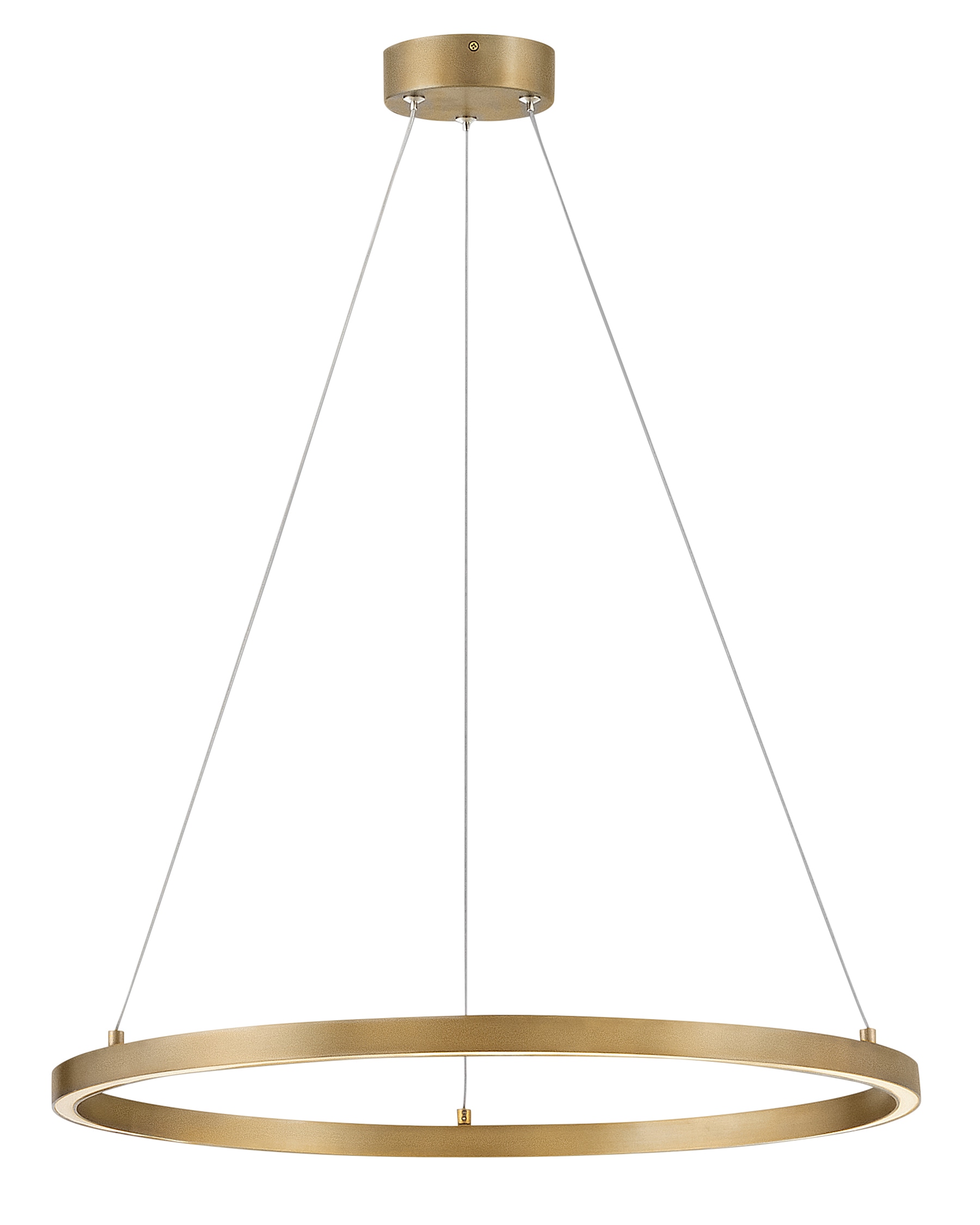 Lark 83464LCB Kenna 1 -Light Satin Brass Modern/contemporary Integrated LED For Use in Bedrooms, Dining Rooms, Foyers, Kitchens, Living Rooms Chandelier