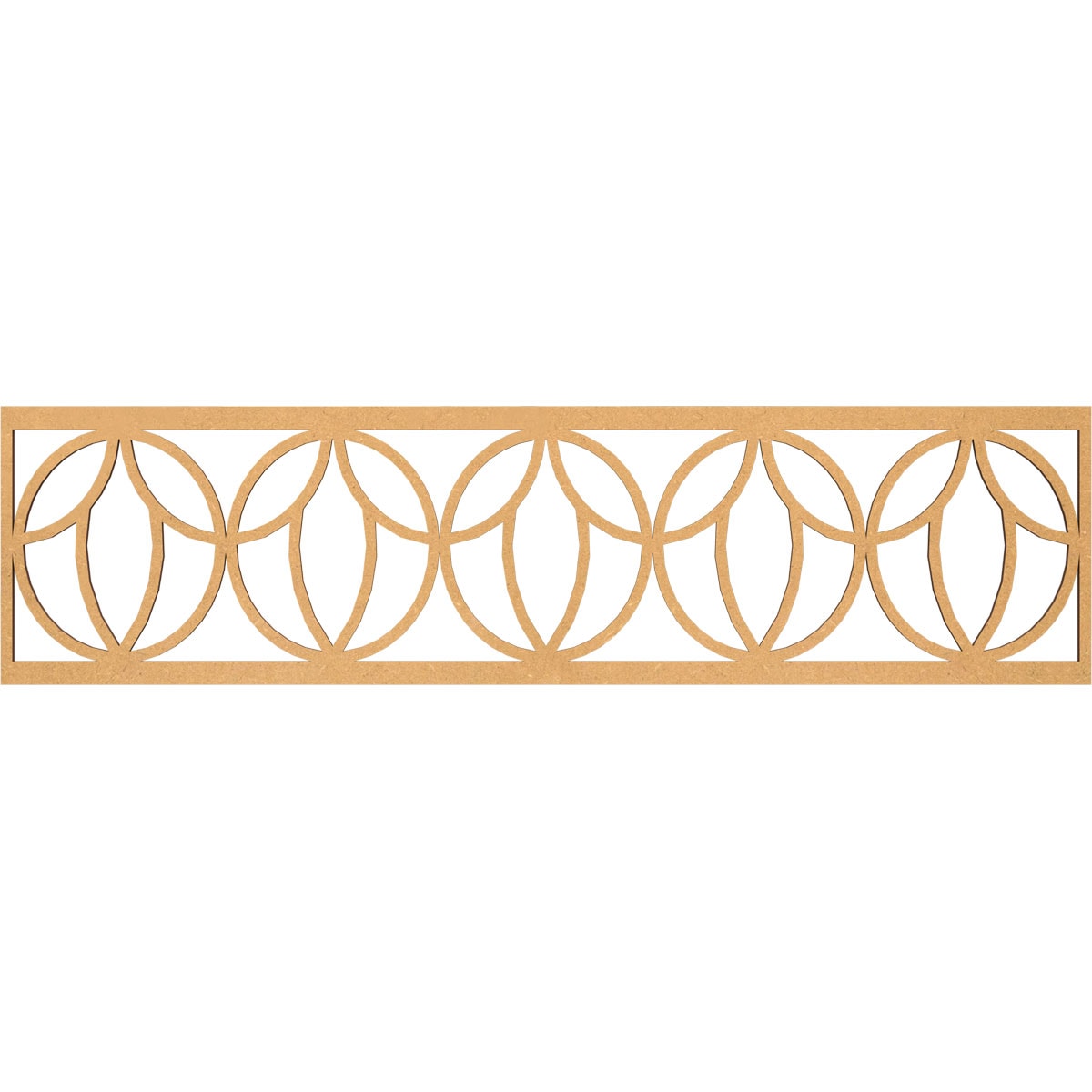 Ekena Millwork MLDA12X47SHOMF Shoshoni Fretwork Flat Trim 13-in x 3.92-ft Brown Unfinished 2157856 Pierced Wall Panel Moulding