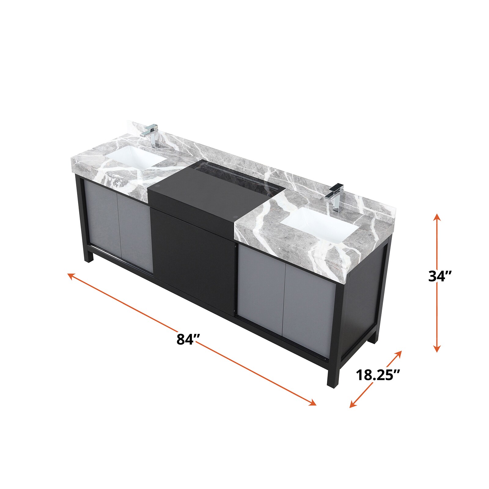 Lexora LZ342284DLISFMC Bath-Vanity-Combo - View #8