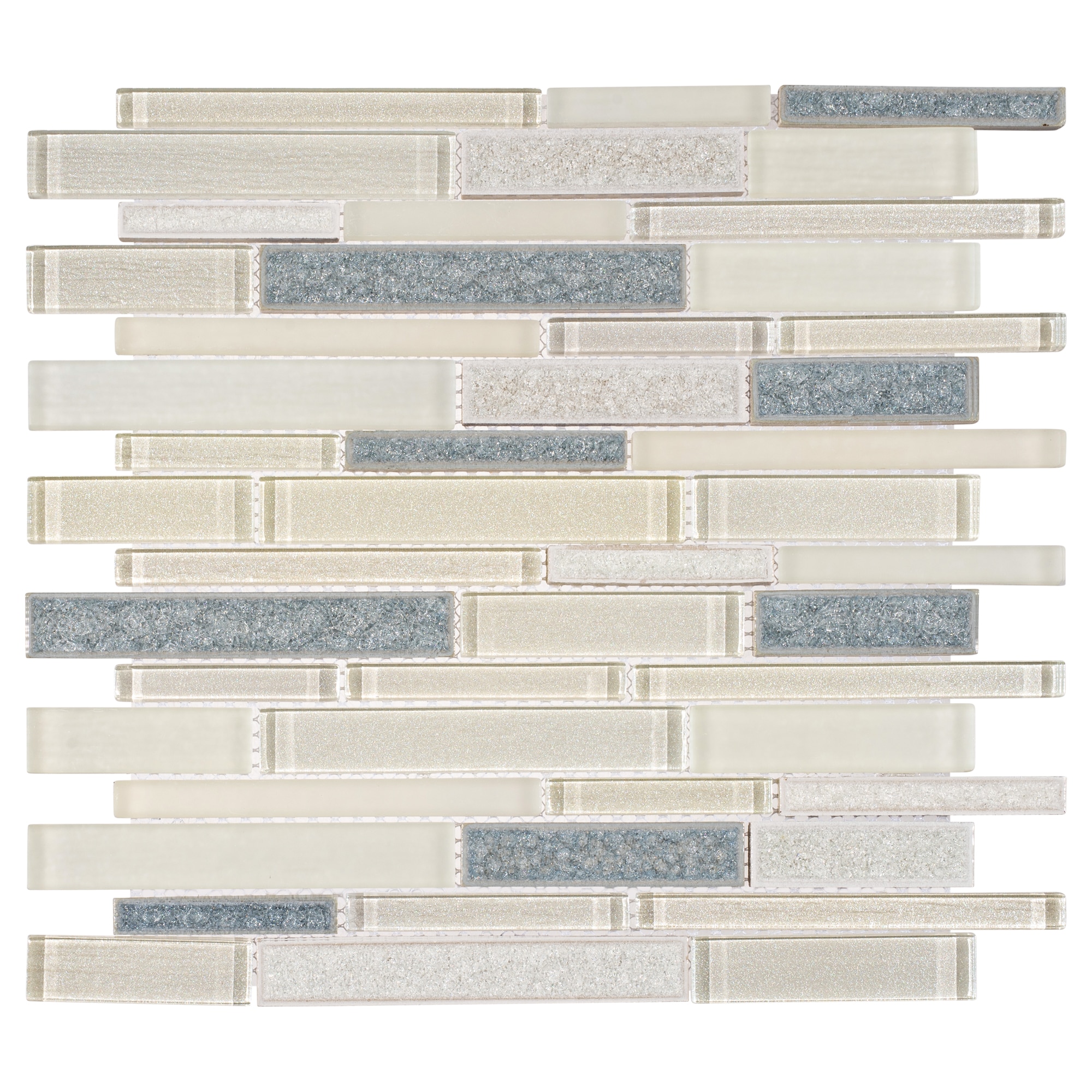 Andova Tiles ANDREI534 REIGN Baroness 12-in x 13-in Matte Glass Brick Look Mosaic Floor and Wall Tile (1.13-sq. ft/ Piece)