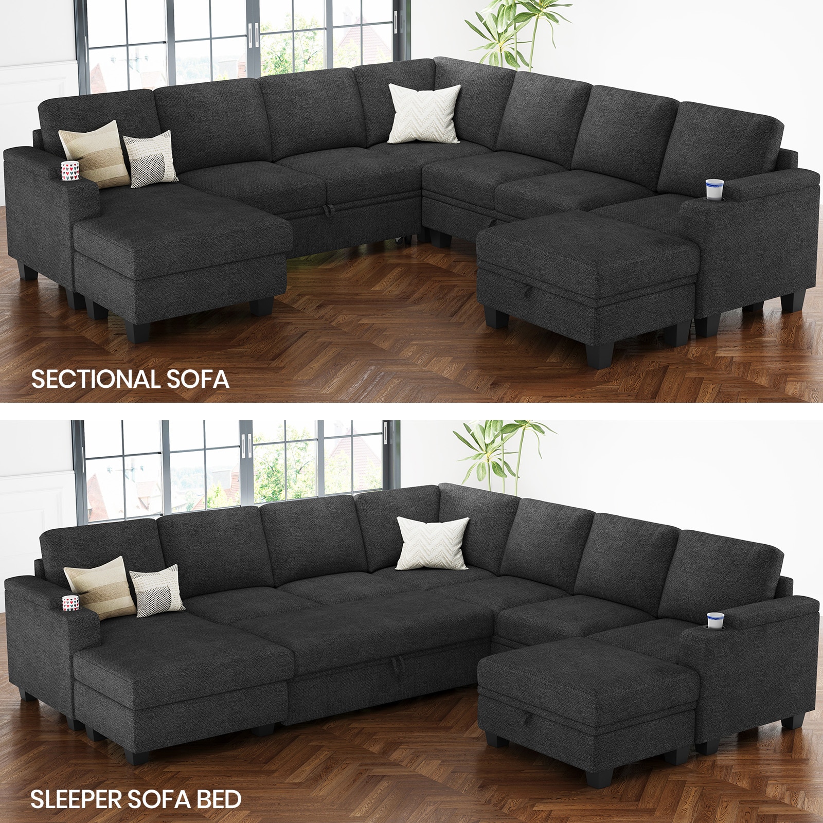 Belffin BF098-ABCDEGI-DGRAY futons - View #6