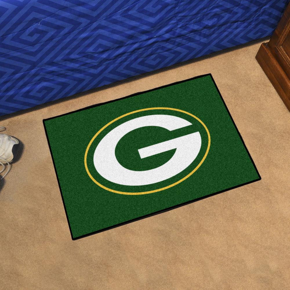 FANMATS NFL Green Bay Packers Green 2 ft. x 2 ft. Round Area Rug