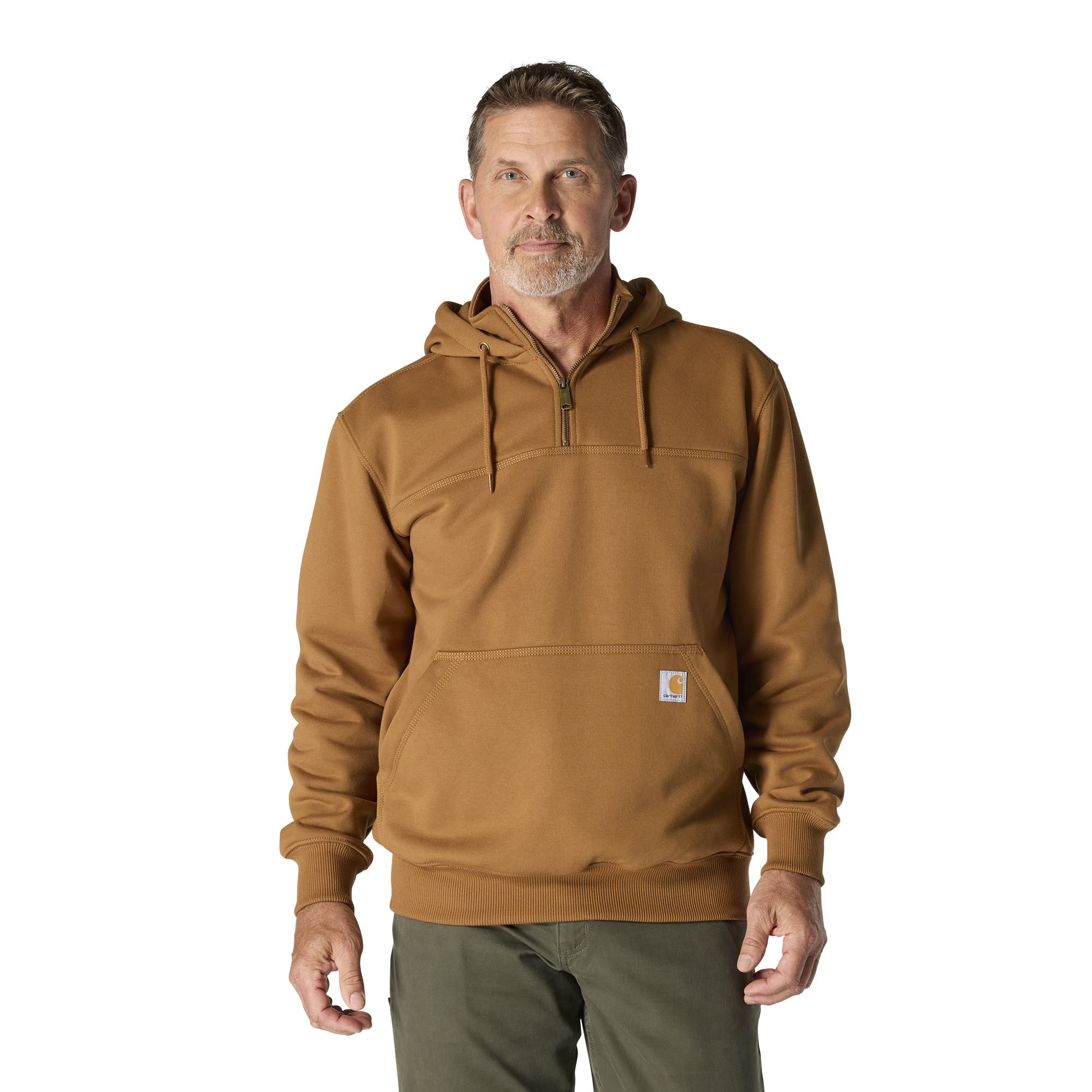 Carhartt Men's Brown Heavy weight Fleece Long sleeve Solid Hoodie ( XL ) #100617-BRNXL