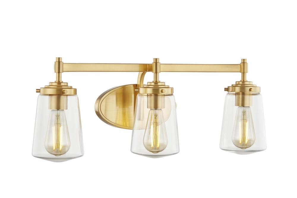 brushed brass bathroom light