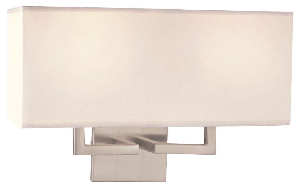 George Kovacs P472-084 16-in W 2 -Light Brushed Nickel Wall Sconce