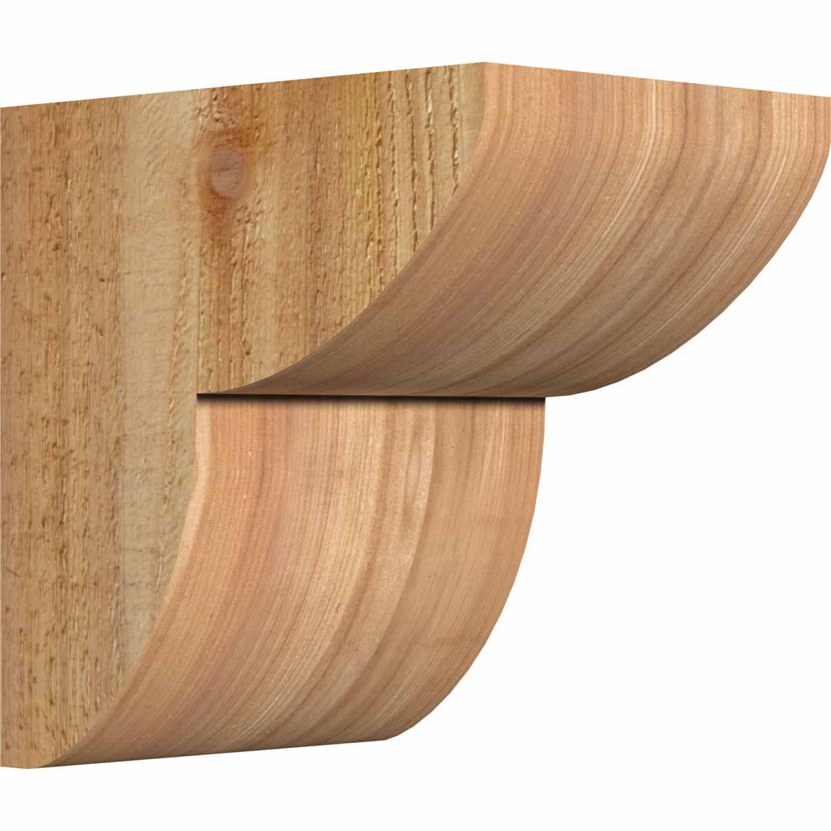 Ekena Millwork COR06X08X08CRE00RWR 6-in x 8-in x 8-in Crestline Unfinished Western red cedar Wood Paintable/Stainable Corbel