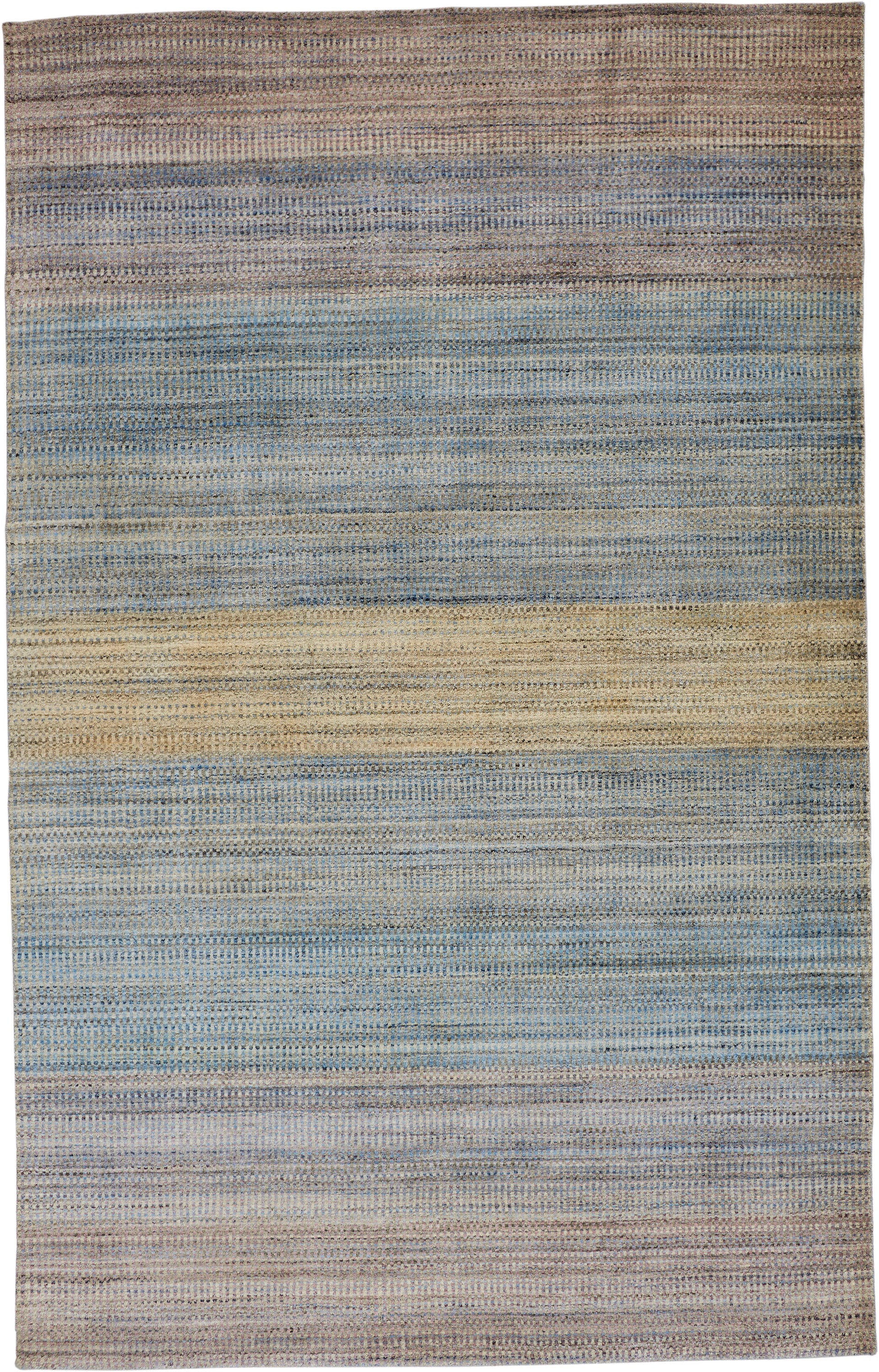 Room Envy 734R6488PST000E10 Rocero 5 x 8 (ft) Loomed Wool Sky Blue/Lilac Rectangular Indoor Ombre Mid-Century Modern Area rug