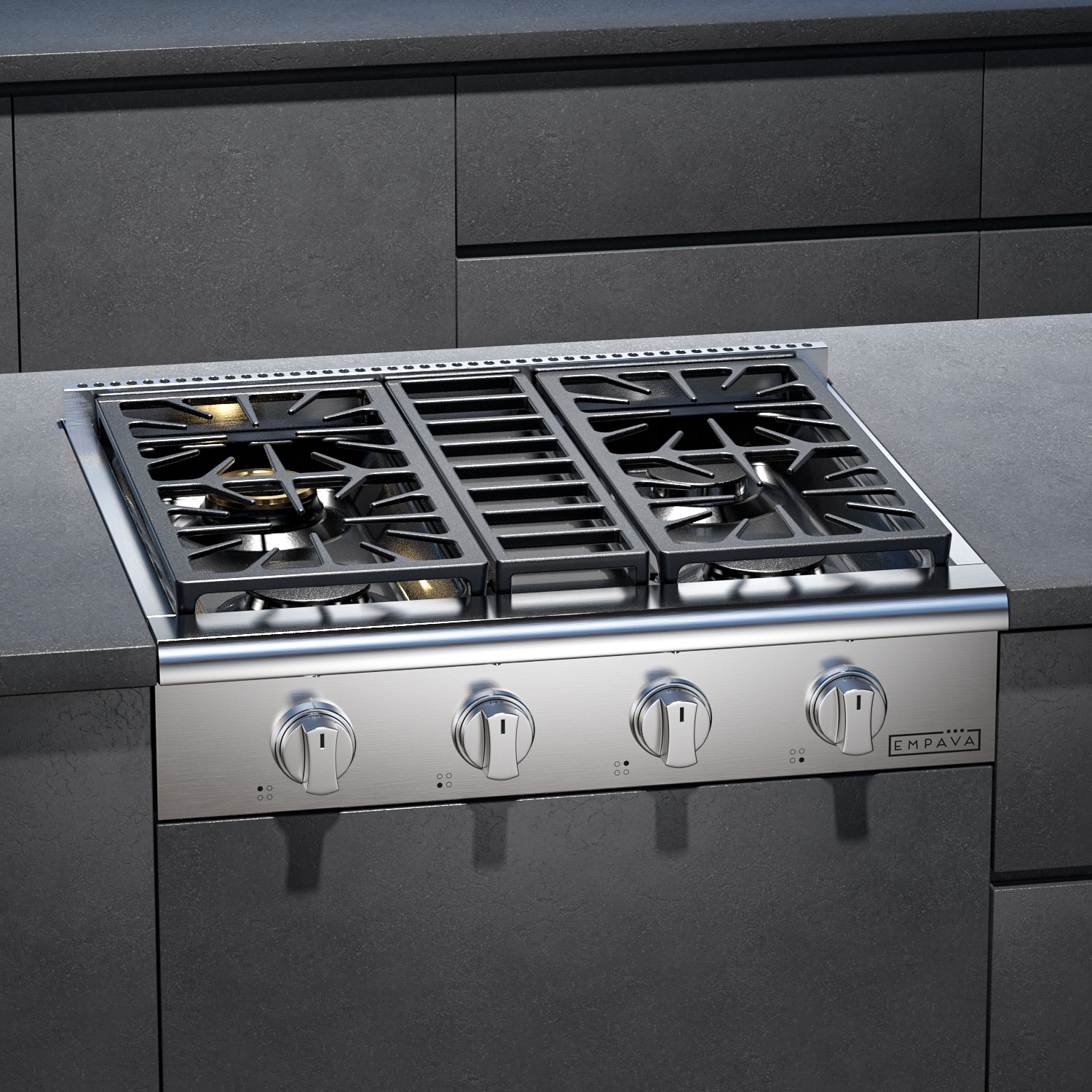 Empava EMP-30GC30 30-in 4 burners Stainless steel Gas Cooktop