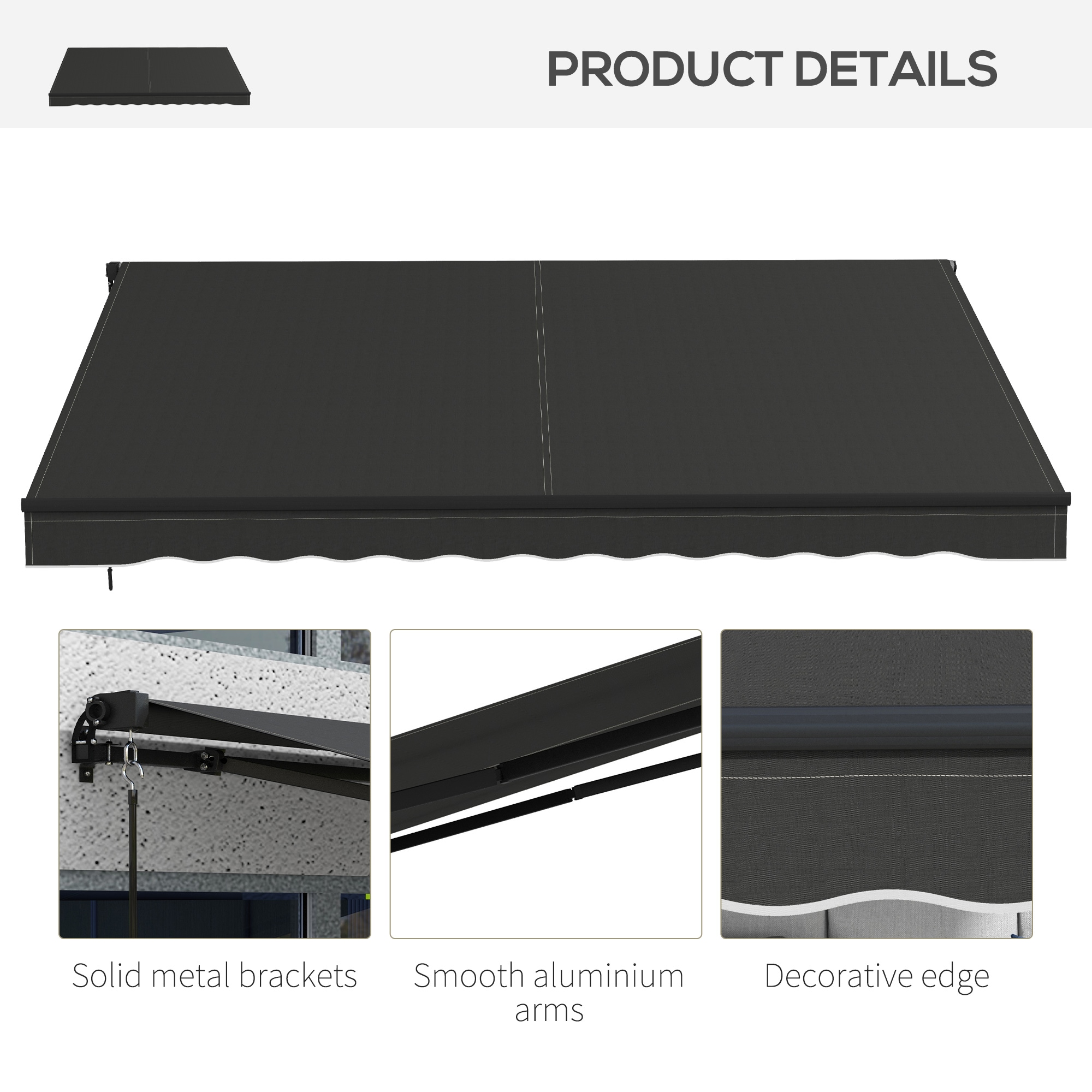 Outsunny 840-264V05CG awnings - View #9