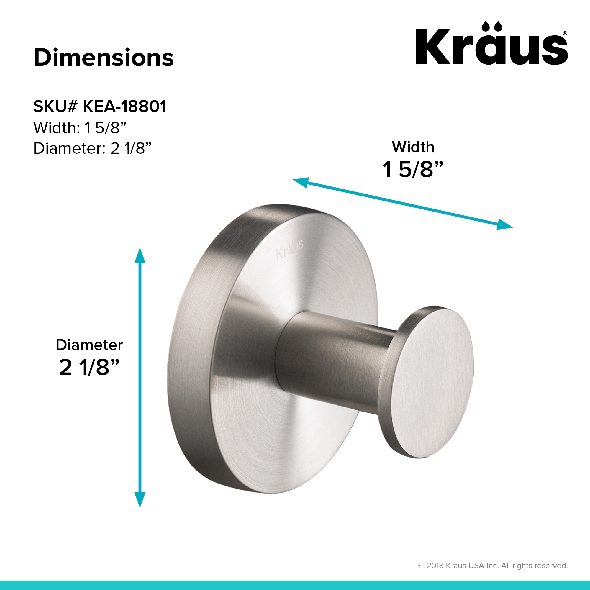 Kraus KEA-18801BN Robe-Hooks - View #3
