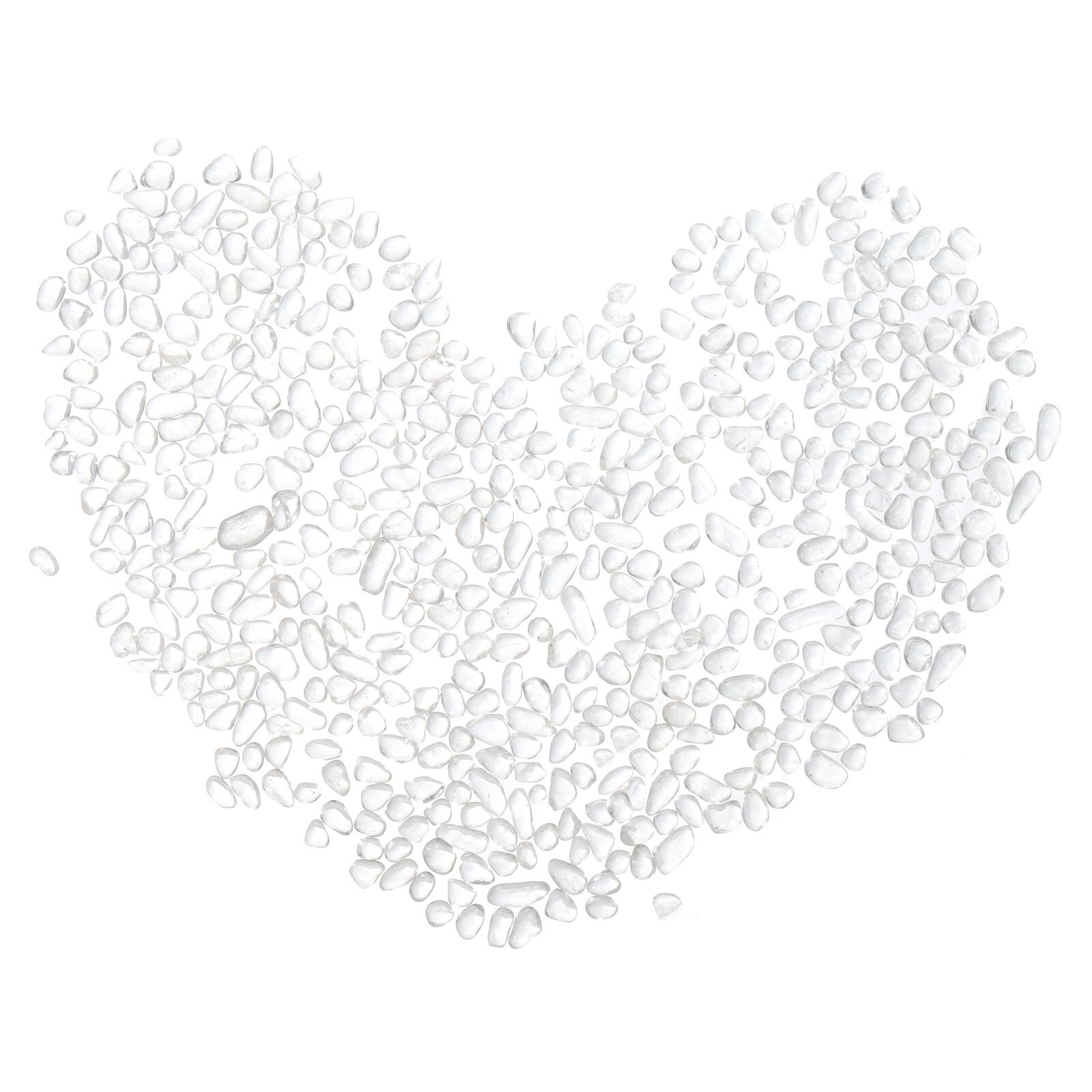 Unique Bargains S25093001UX4419 400g/0.88lb 5-7mm Decorative Glass Stones Polished Glass Pebbles Marbles DIY Decor for Vase Filler Beads Crafts Fish Tank Aquarium Garden Decoration White