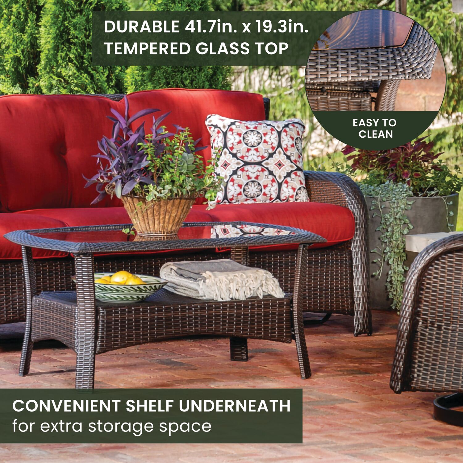 Hanover STRATH4PCSW-S-RED Patio-Conversation-Sets - View #6