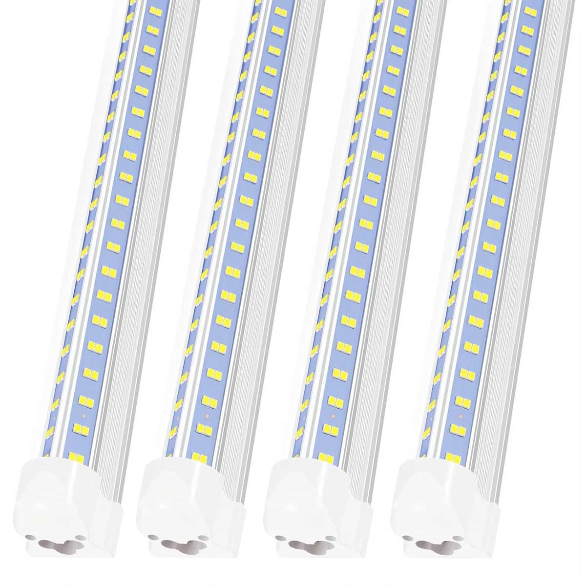 Aoibox  4FT 50W 6500K 7000LM LED Shop Light Linkable V-Shape for Garage Warehouse Workbench Workshop Commercial Bay Lighting 4-Pack