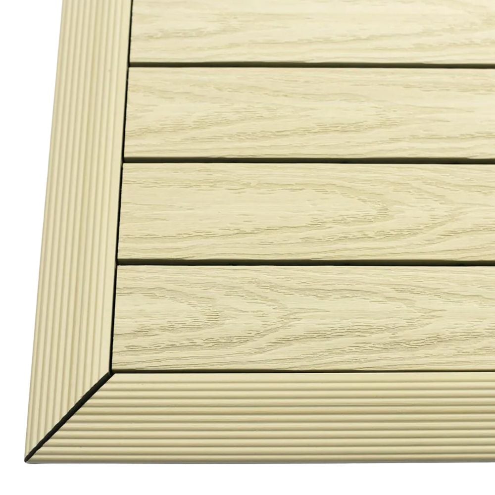 NewTechWood US-QD-OF-ZX-SD 2-in x 12-in 2 -Pack Sahara Sand Prefinished Composite Deck tile transition ( 0.5-sq ft )