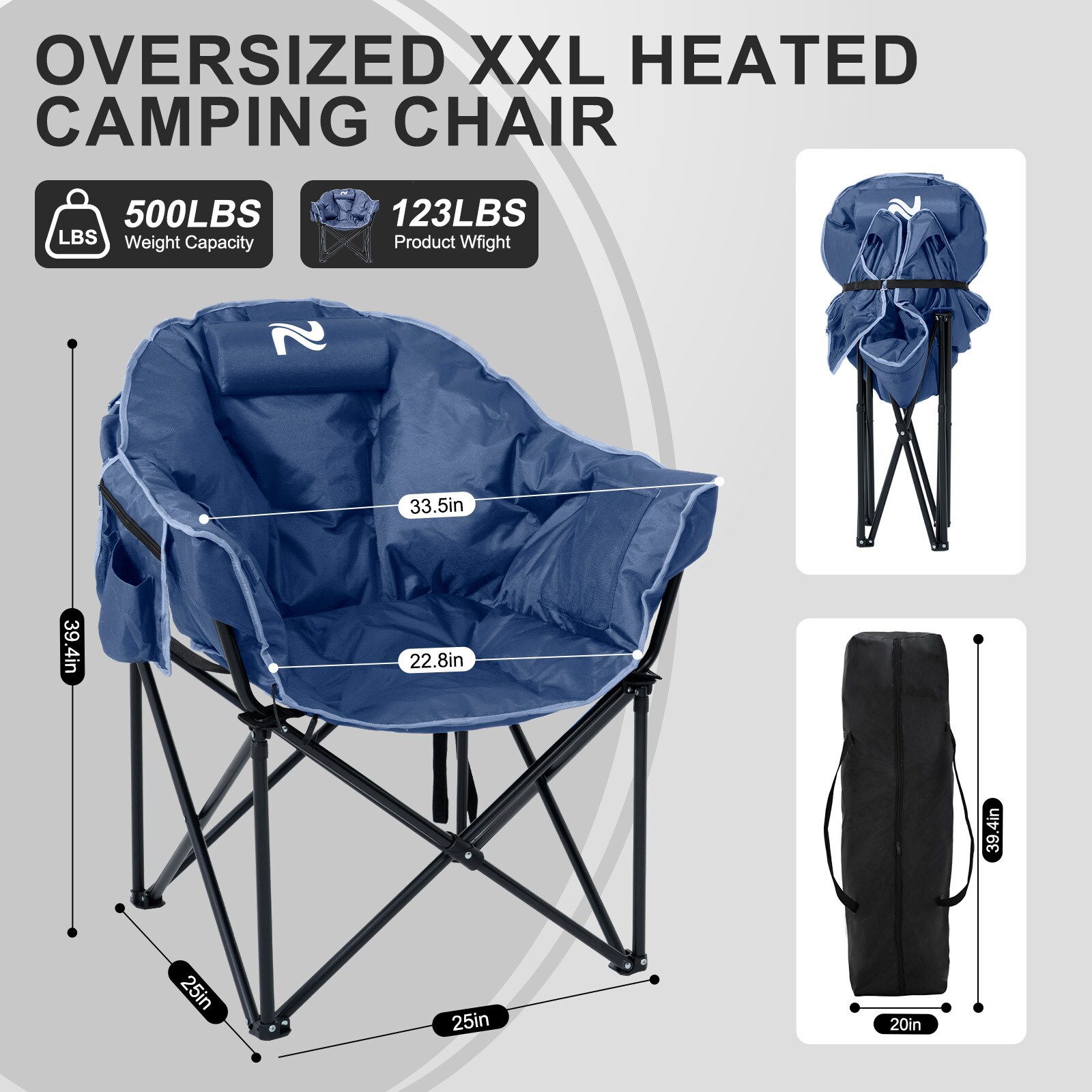 DOCRED HWJRY-Y-TEAL-LS02 Beach-Camping-Chairs - View #5