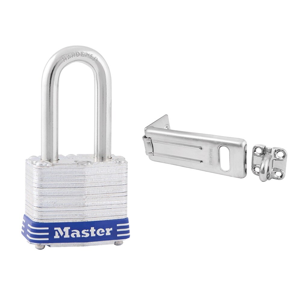 Master Lock  Keyed Padlock and Hasp Bundle Pack