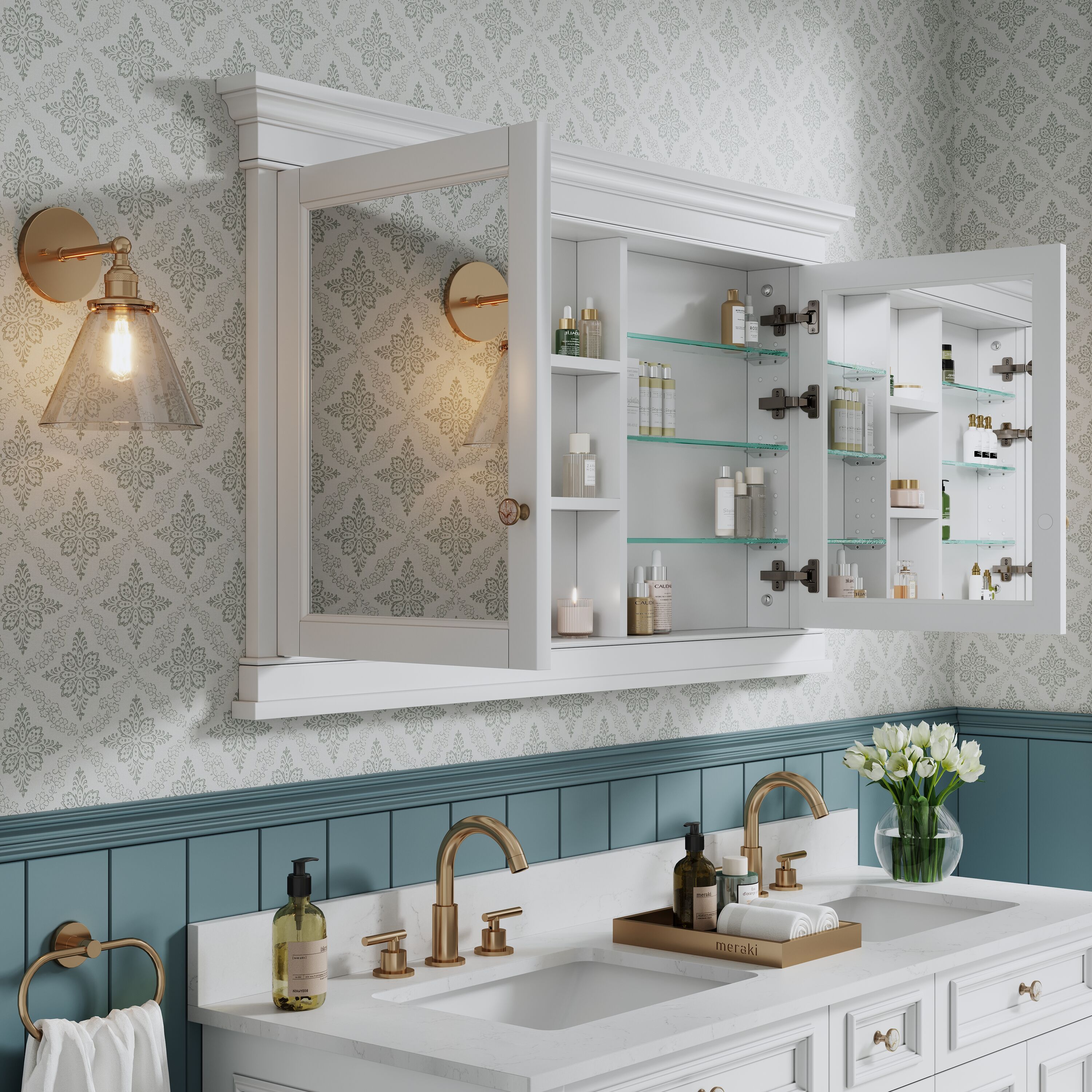 WELLFOR TO-AE-BV30GYWH Bathroom-Medicine-Cabinets - View #11