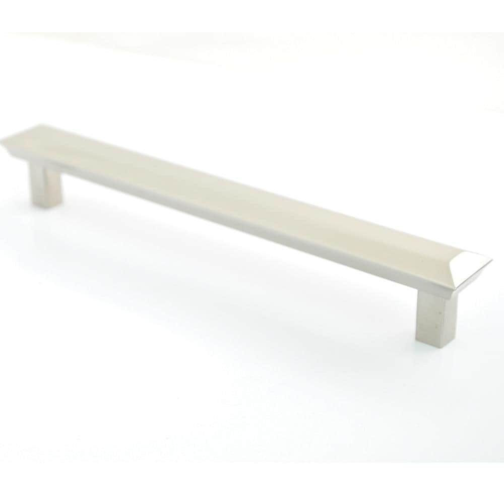 Rusticware 947SN 6-in , Satin Nickel Dual Mount Rectangular Bar