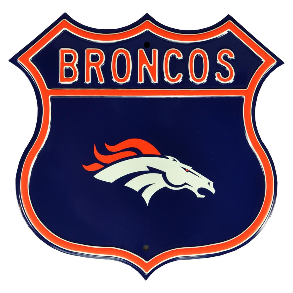 NFL Denver Broncos Metal License Plate Tag