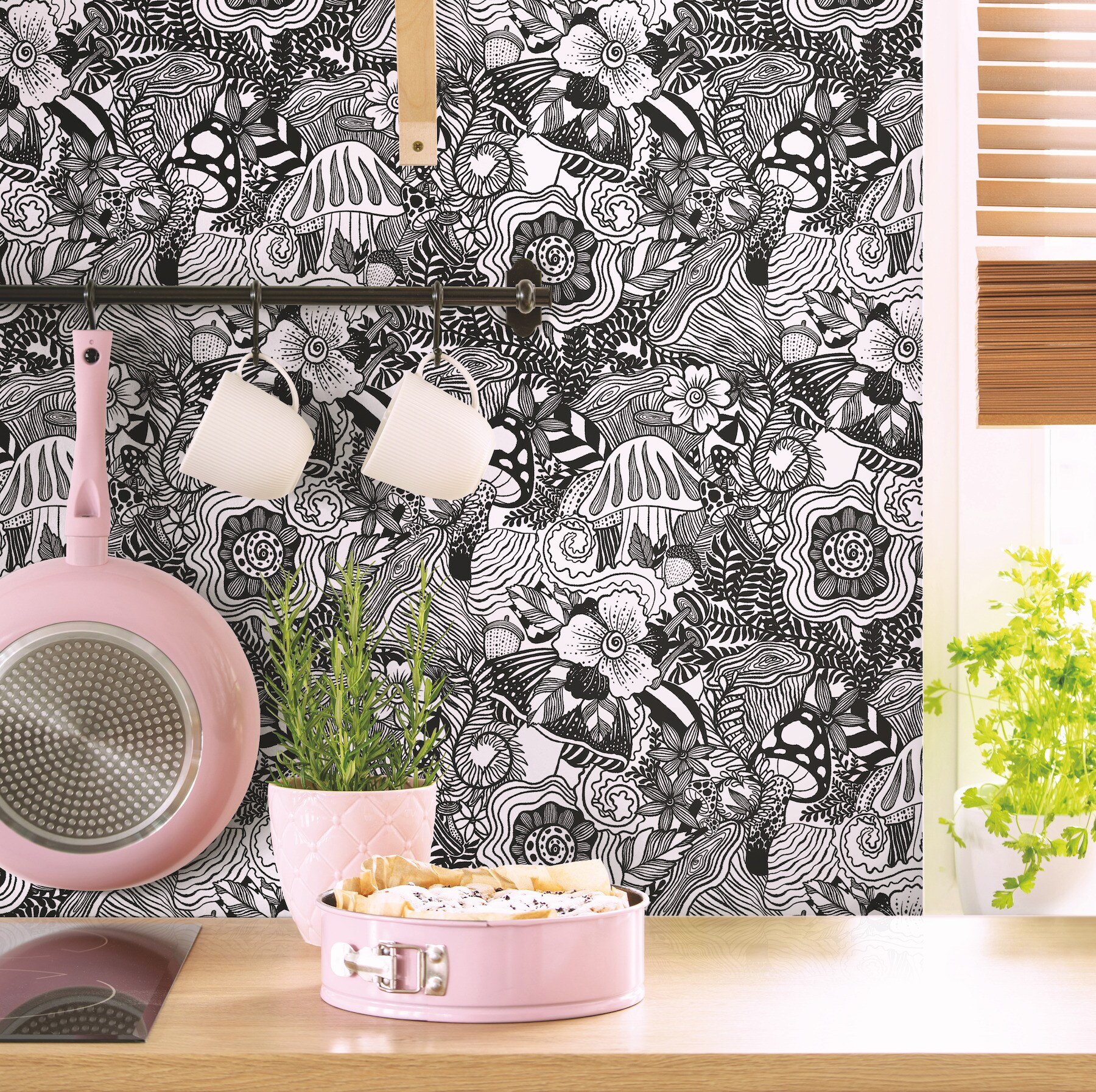 RoomMates  ft Black Vinyl Novelty Self-adhesive Peel and Stick  Wallpaper in the Wallpaper department at 