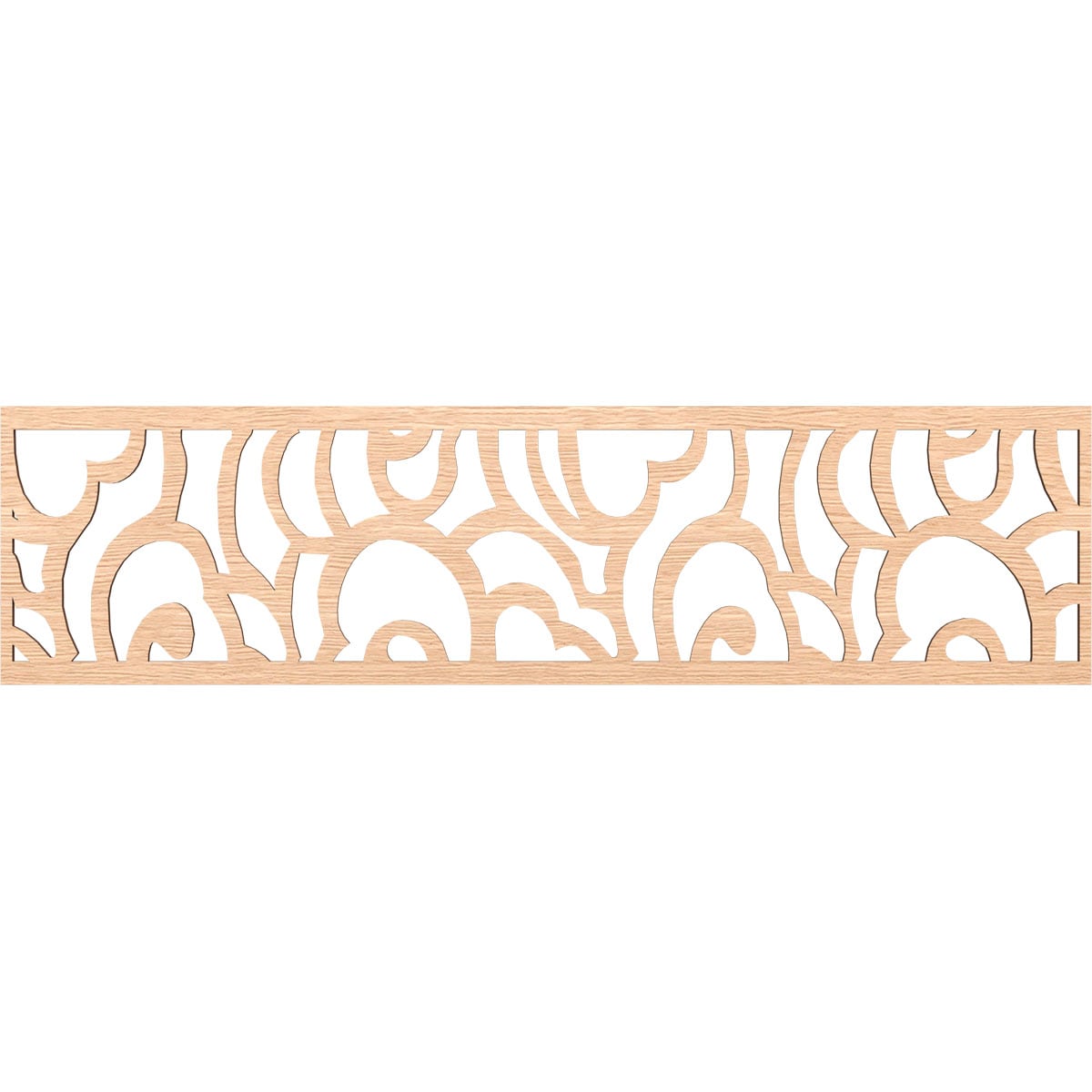 Ekena Millwork MLDA12X47SPFRO Springfield Fretwork Flat Trim 12-in x 3.92-ft Red Oak Brown Unfinished 2157206 Pierced Wall Panel Moulding
