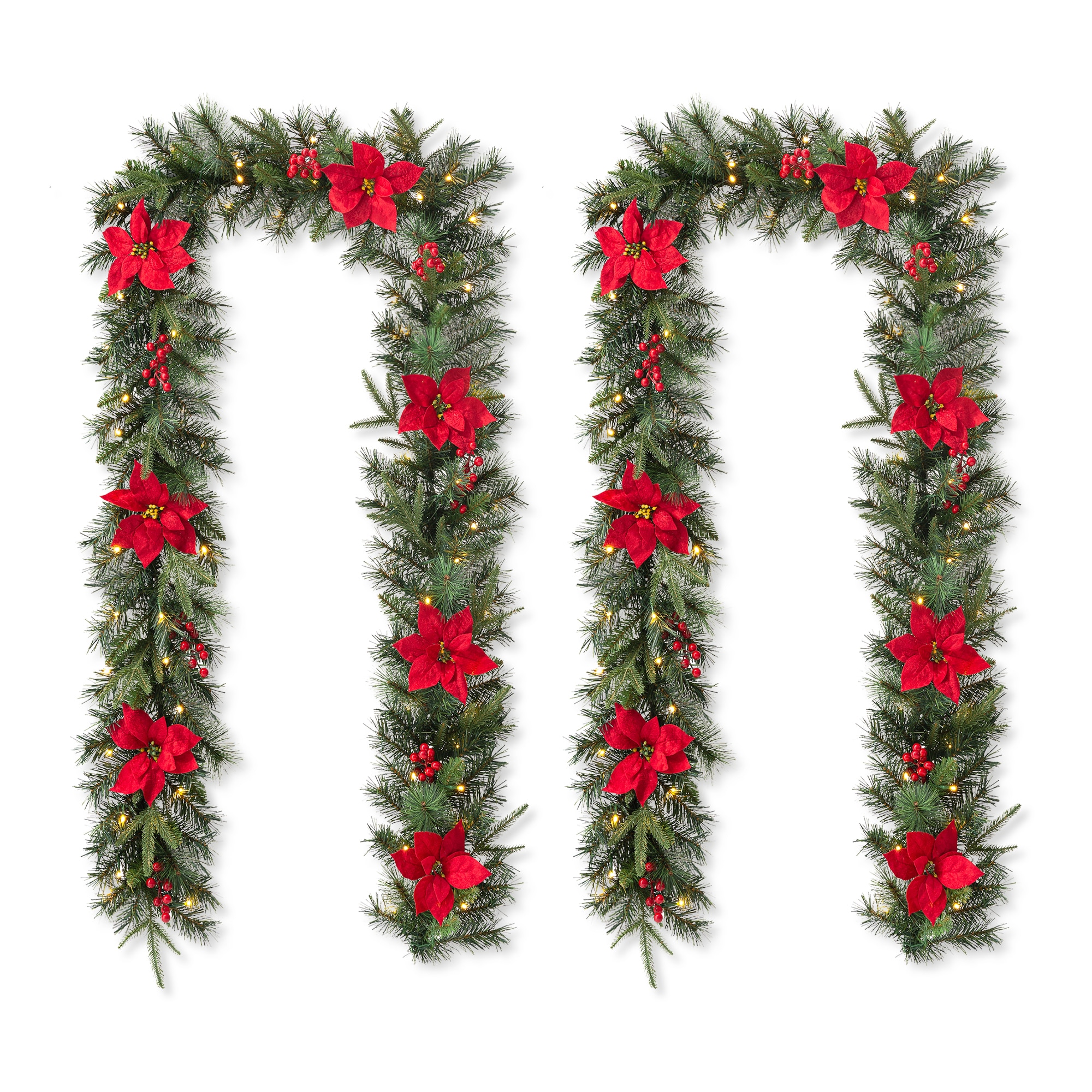 White Artificial Christmas Garland at