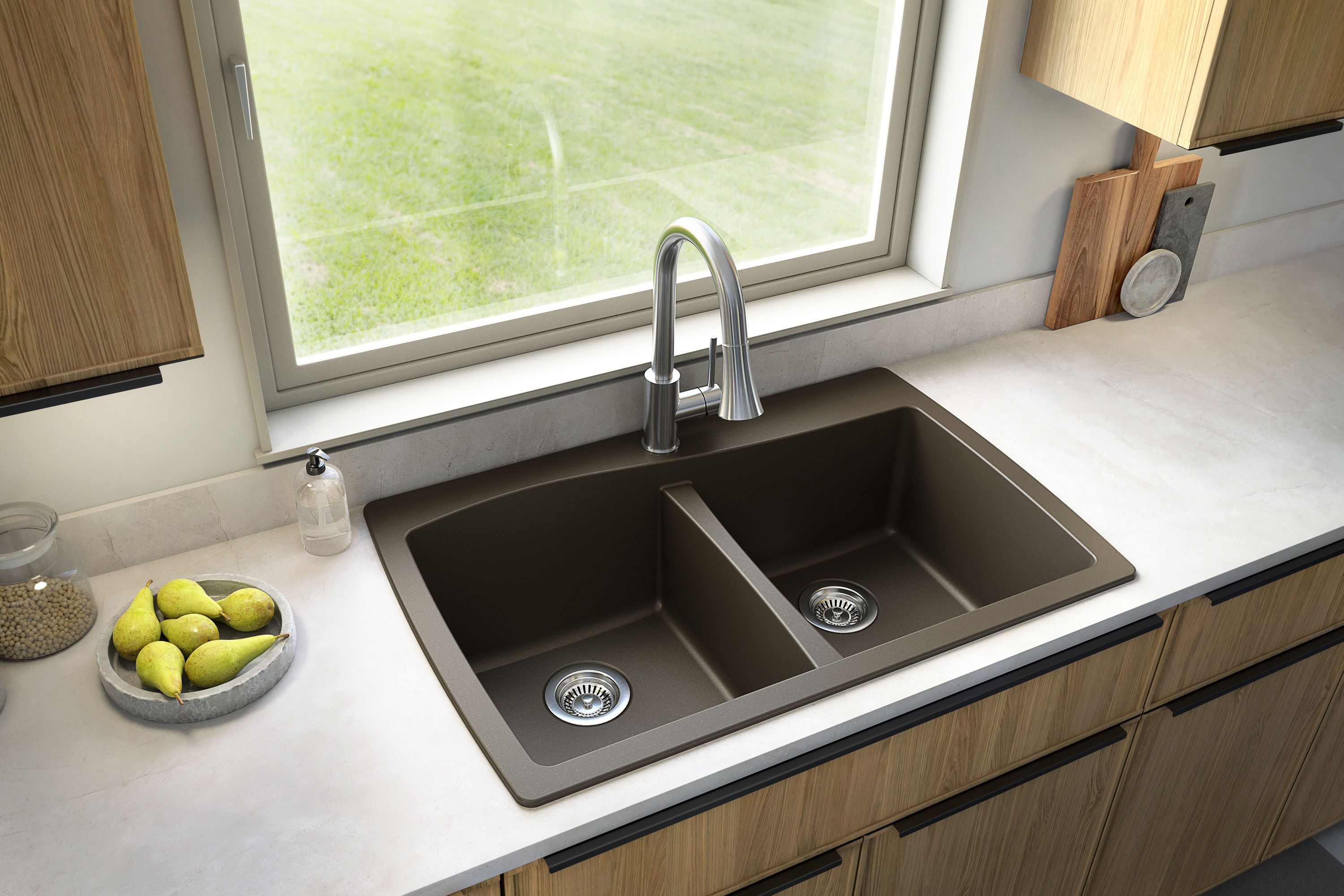 Với Karran Drop-In brown quartz sink, bạn sẽ có một không gian bếp sang trọng và hiện đại. Sản phẩm này thiết kế với màu nâu đậm thu hút sự chú ý của mọi người. Hãy xem hình ảnh để thấy rõ hơn vẻ đẹp và sự sang trọng mà Karran Drop-In brown quartz sink mang lại!